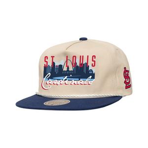 Mitchell & Ness St. Louis Cardinals Cityscape Snapback Hat-Cream