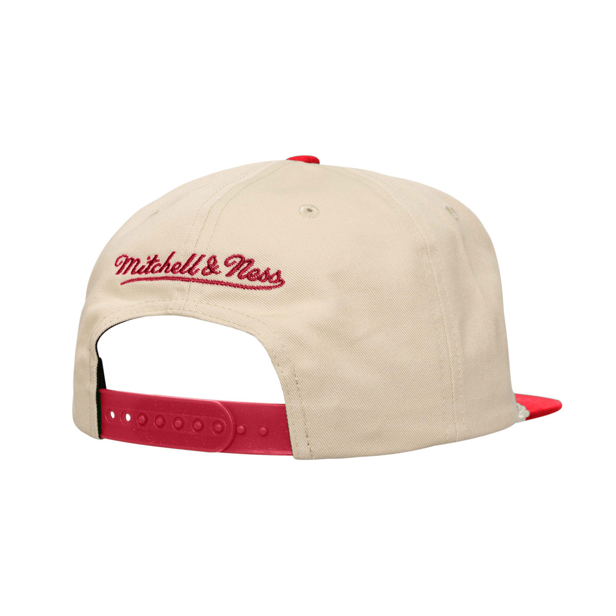Mitchell & Ness Atlanta Hawks Cityscape Cream Snapback Hat