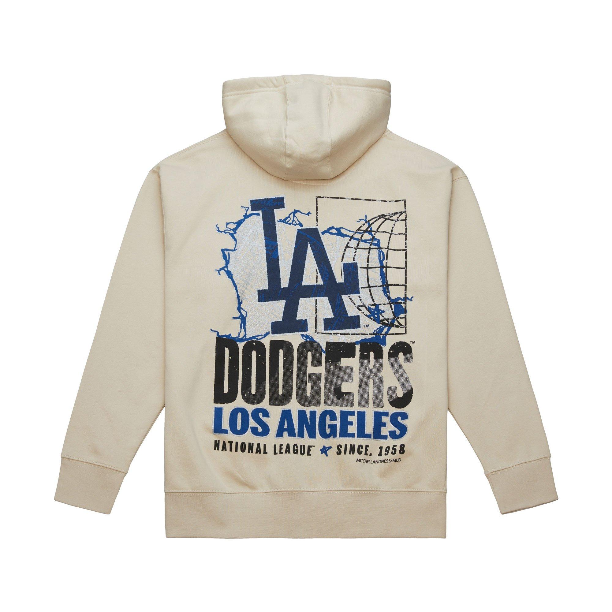 Mitchell & Ness Los Angeles Dodgers Cityscape Fleece Hoodie-Cream - CREAM Thumbnail View 2