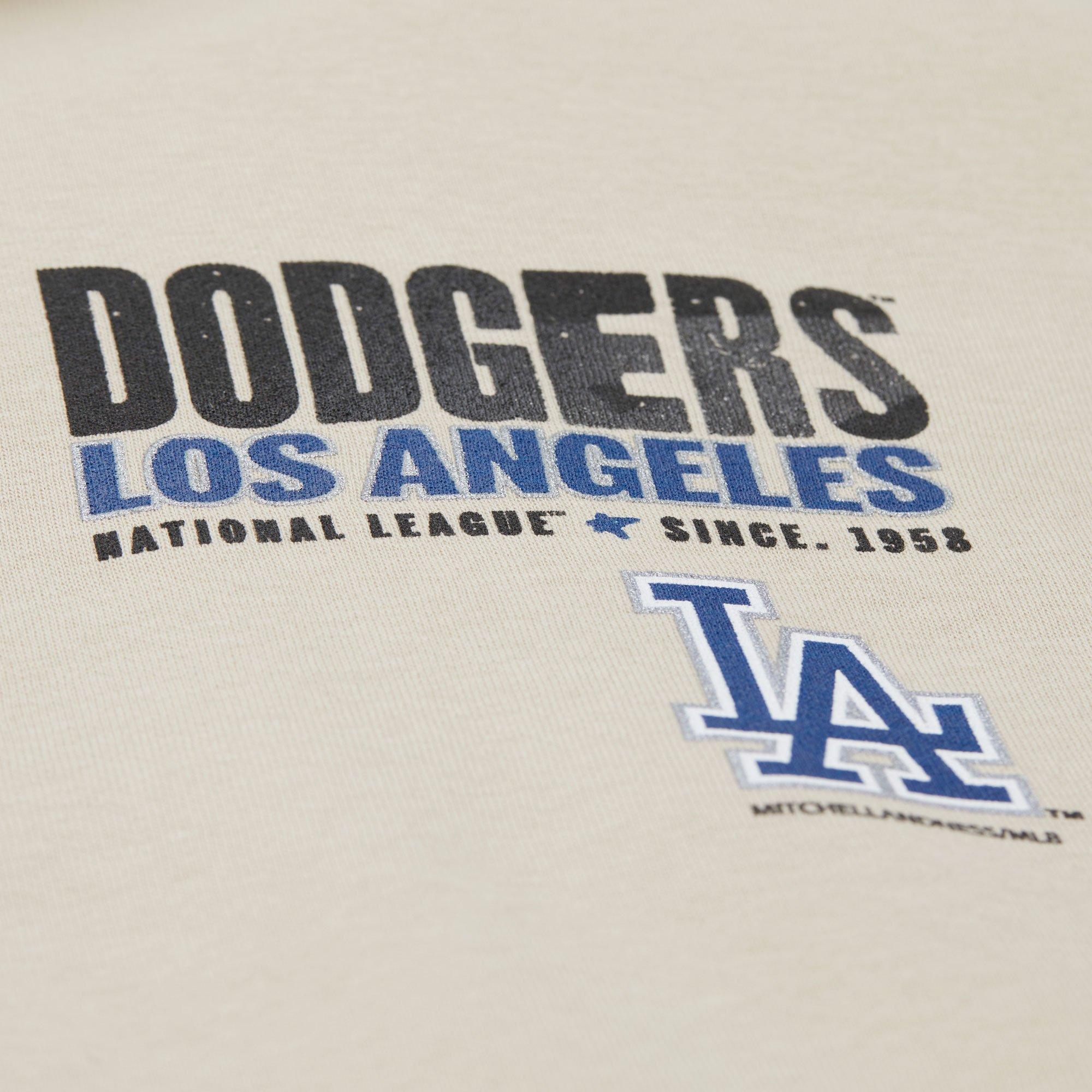 Mitchell & Ness Los Angeles Dodgers Cityscape Fleece Hoodie - Cream - CREAM Thumbnail View 3