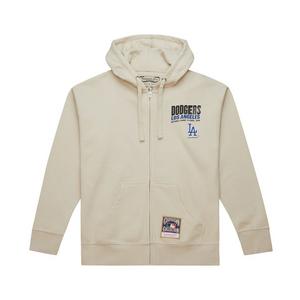 Mitchell & Ness Los Angeles Dodgers Cityscape Fleece Hoodie-Cream