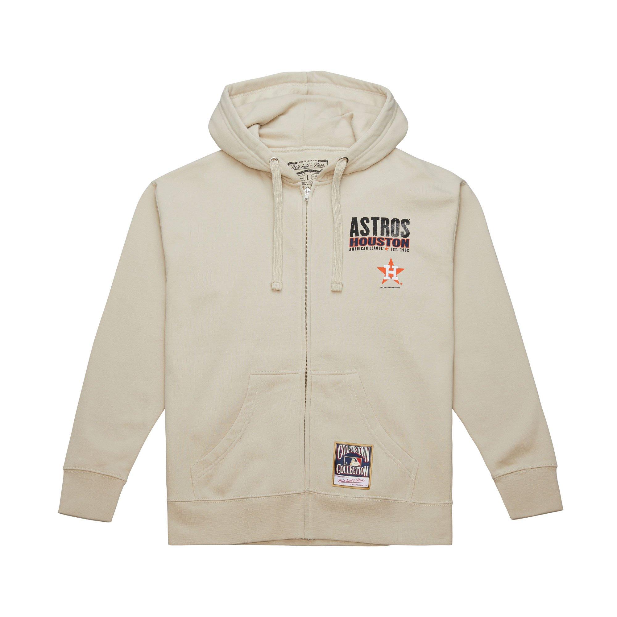 Mitchell & Ness Houston Astros Cityscape Fleece Hoodie-Cream - CREAM Thumbnail View 1