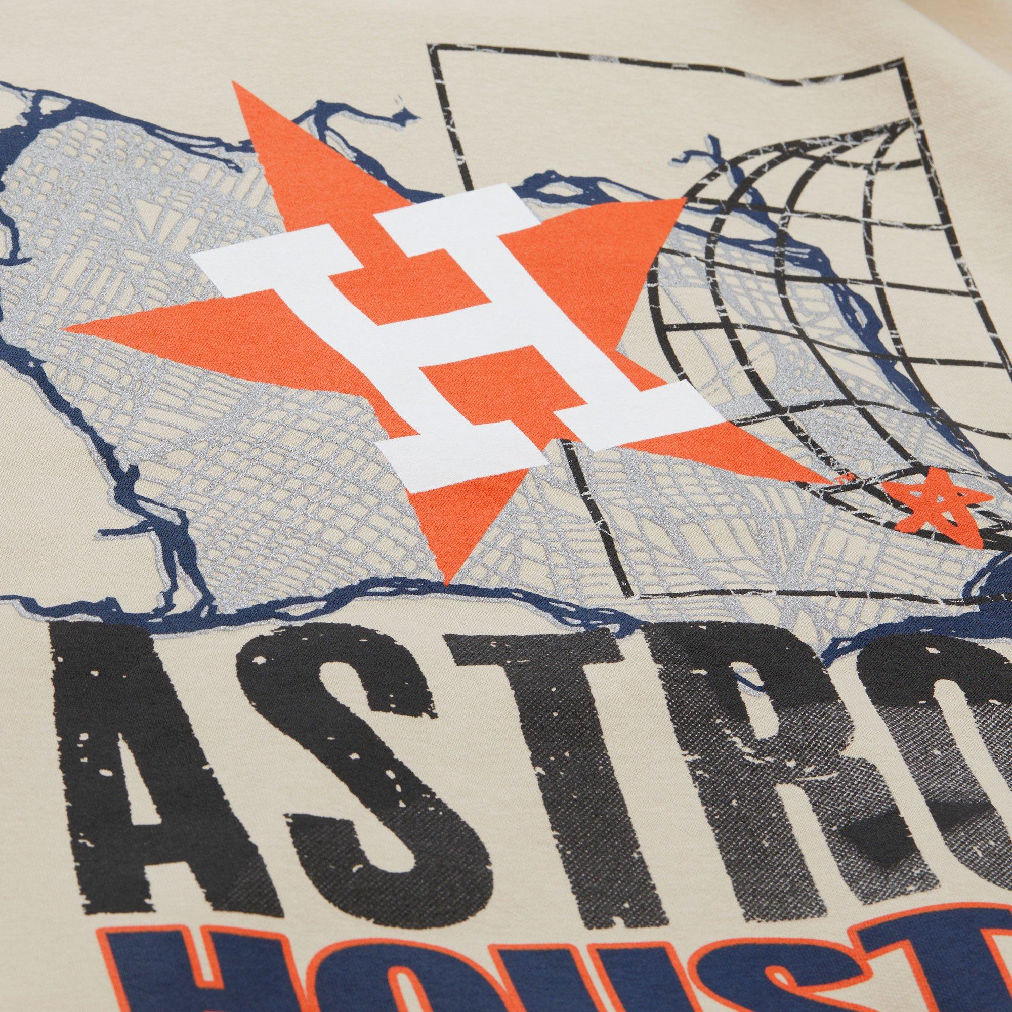 Mitchell & Ness Houston Astros Cityscape Fleece Hoodie-Cream - CREAM Thumbnail View 4