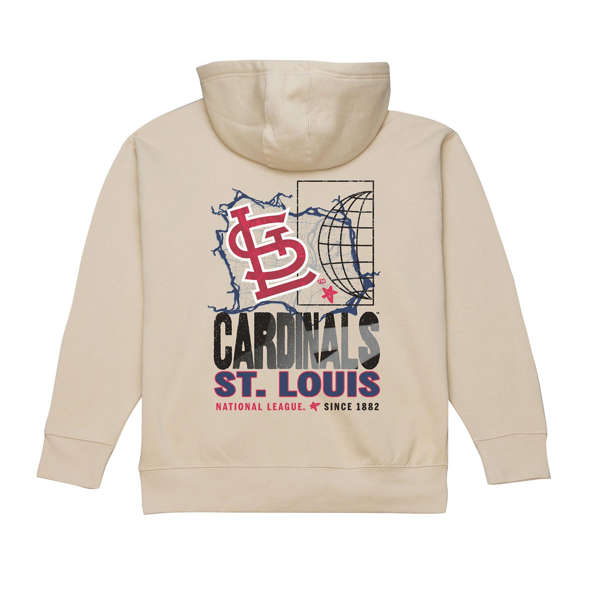 Mitchell & Ness St. Louis Cardinals Cityscape Fleece Hoodie-Cream - CREAM Thumbnail View 2
