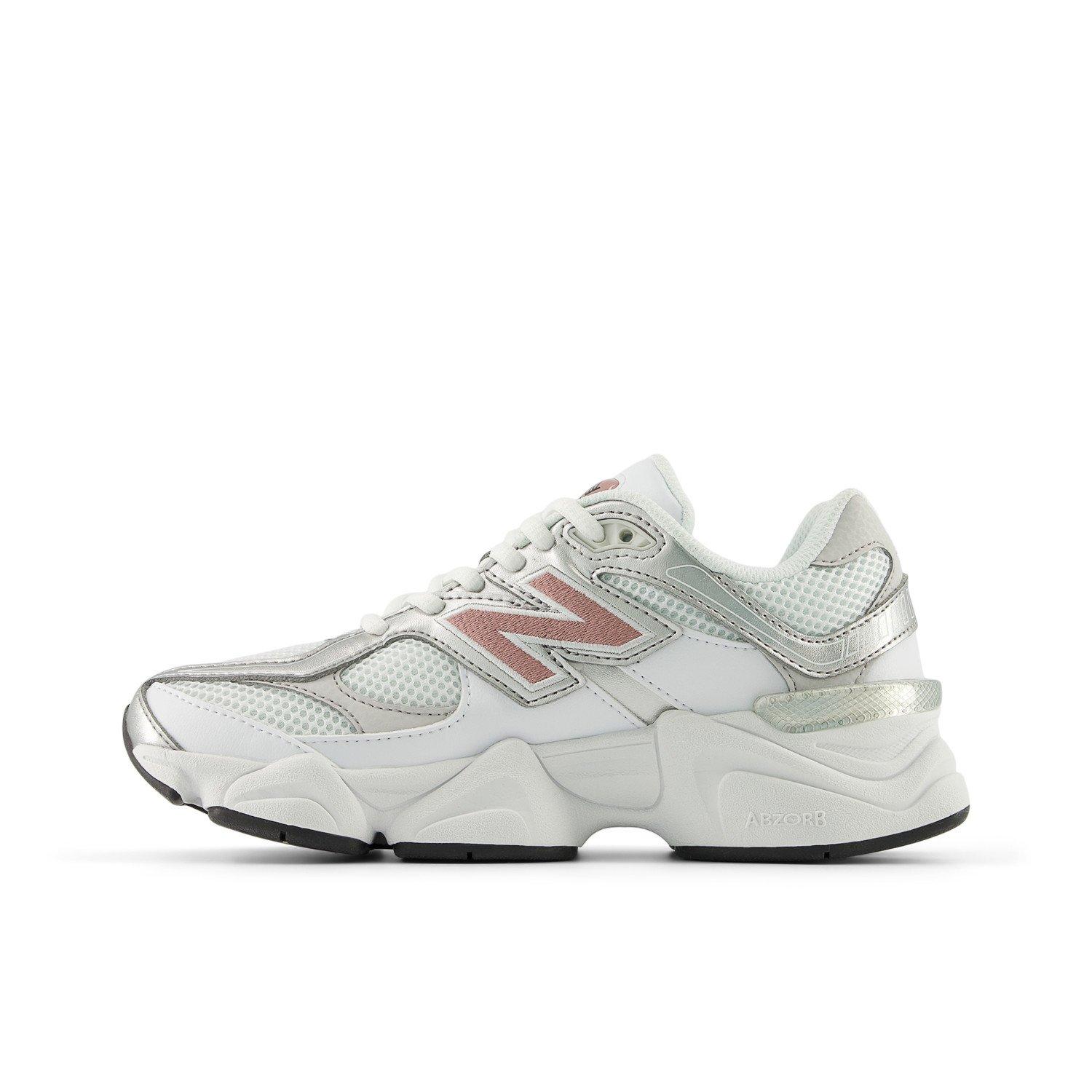 New Balance 9060 Grade School Girls' "Silver/Pink" Shoe