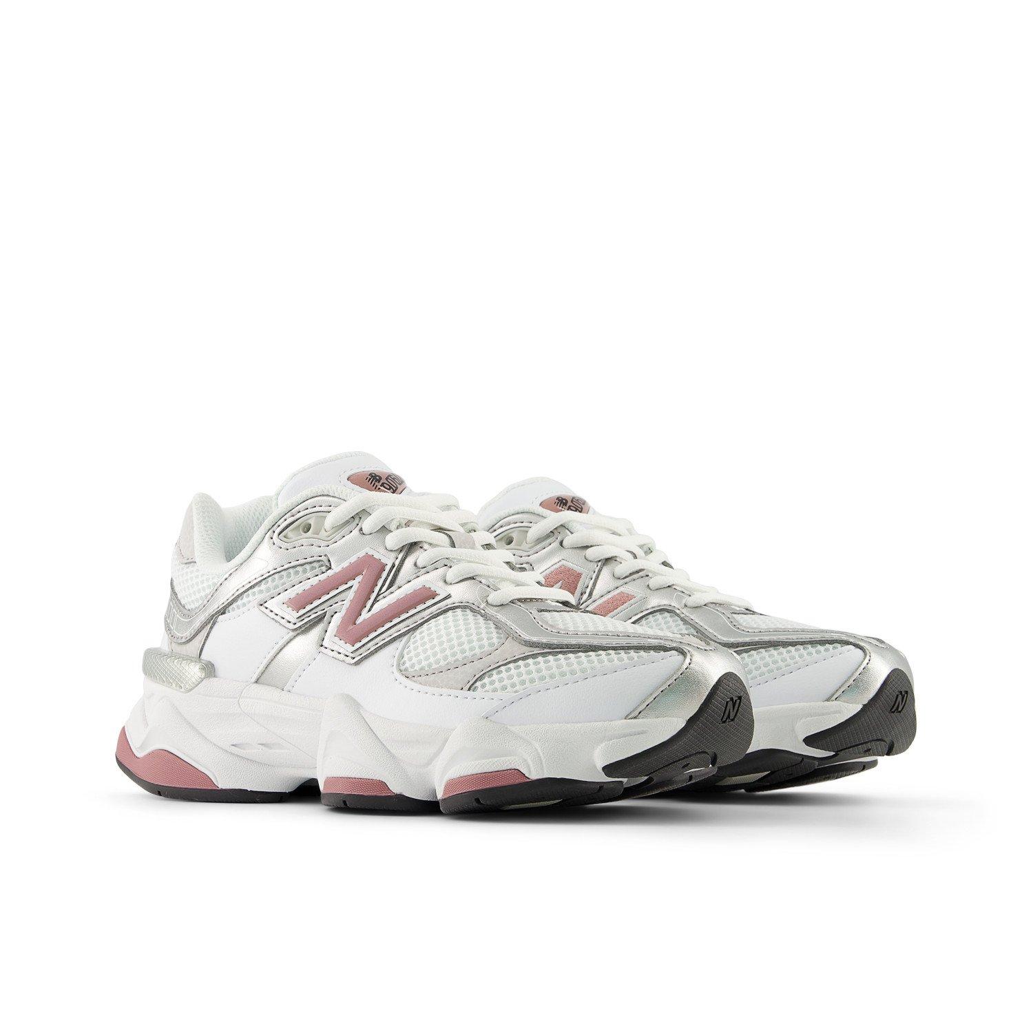 New Balance 9060 Grade School Girls' "Silver/Pink" Shoe