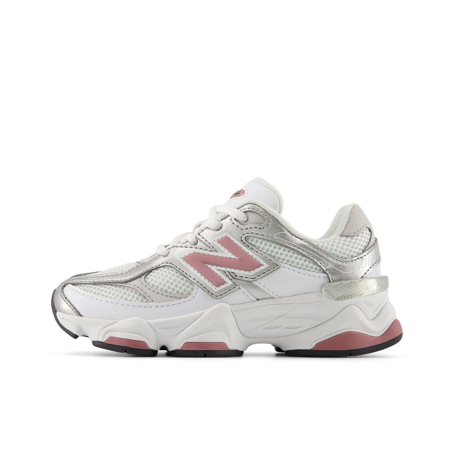 New Balance 9060 Preschool Girls' "Silver/Pink" Shoe