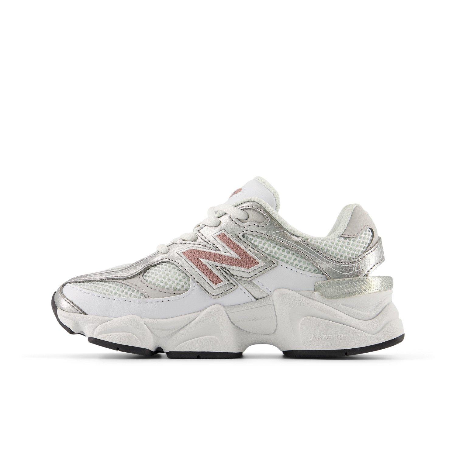 New Balance 9060 Preschool Girls' "Silver/Pink" Shoe