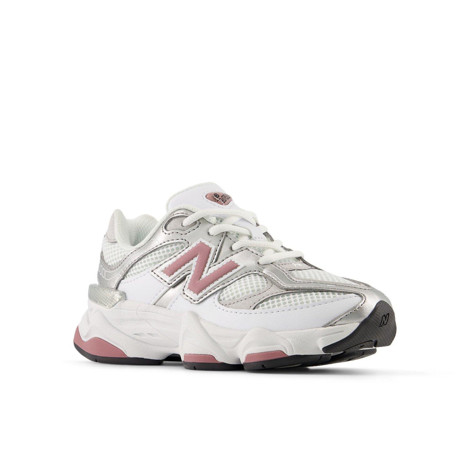 New Balance 9060 Preschool Girls' "Silver/Pink" Shoe