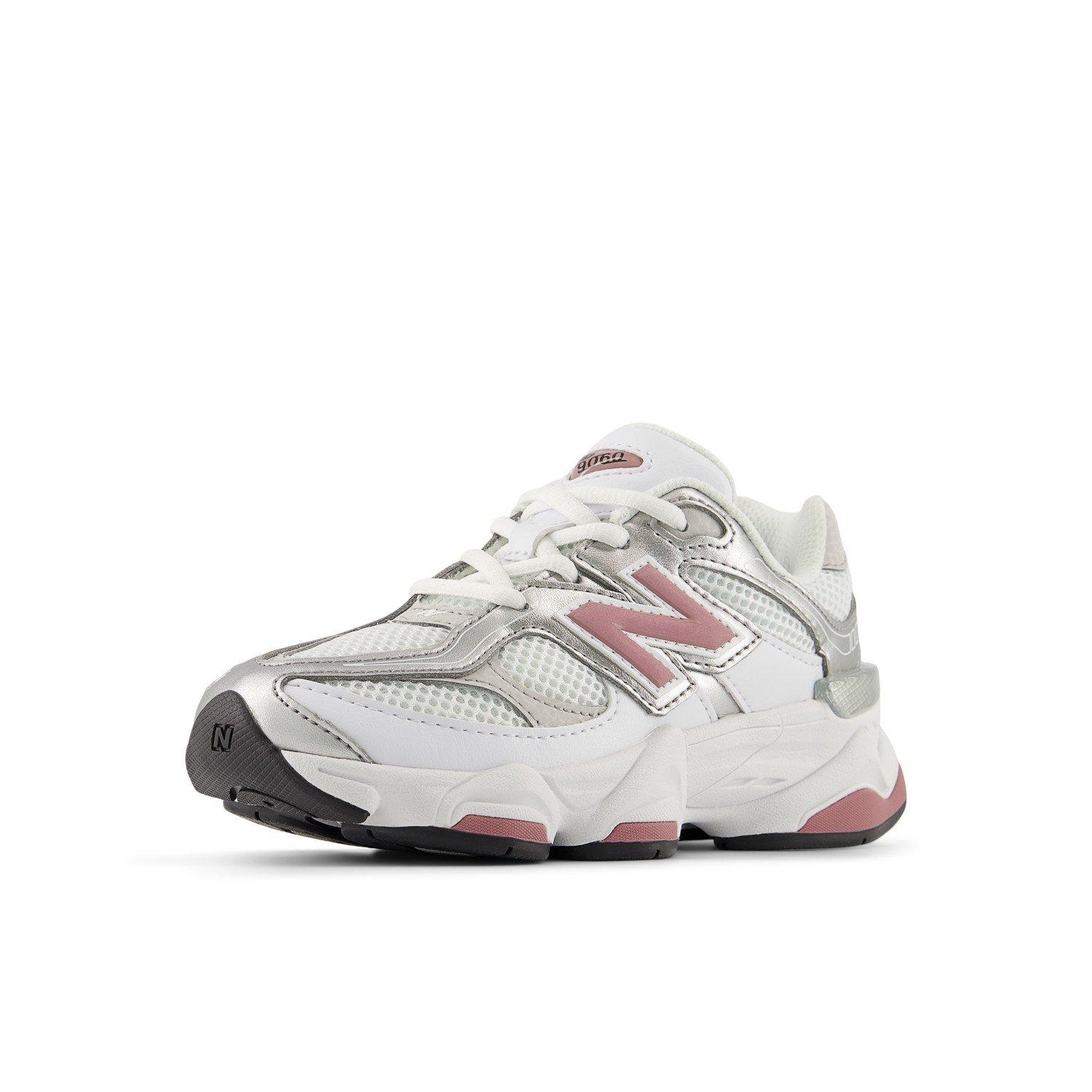 New Balance 9060 Preschool Girls' "Silver/Pink" Shoe