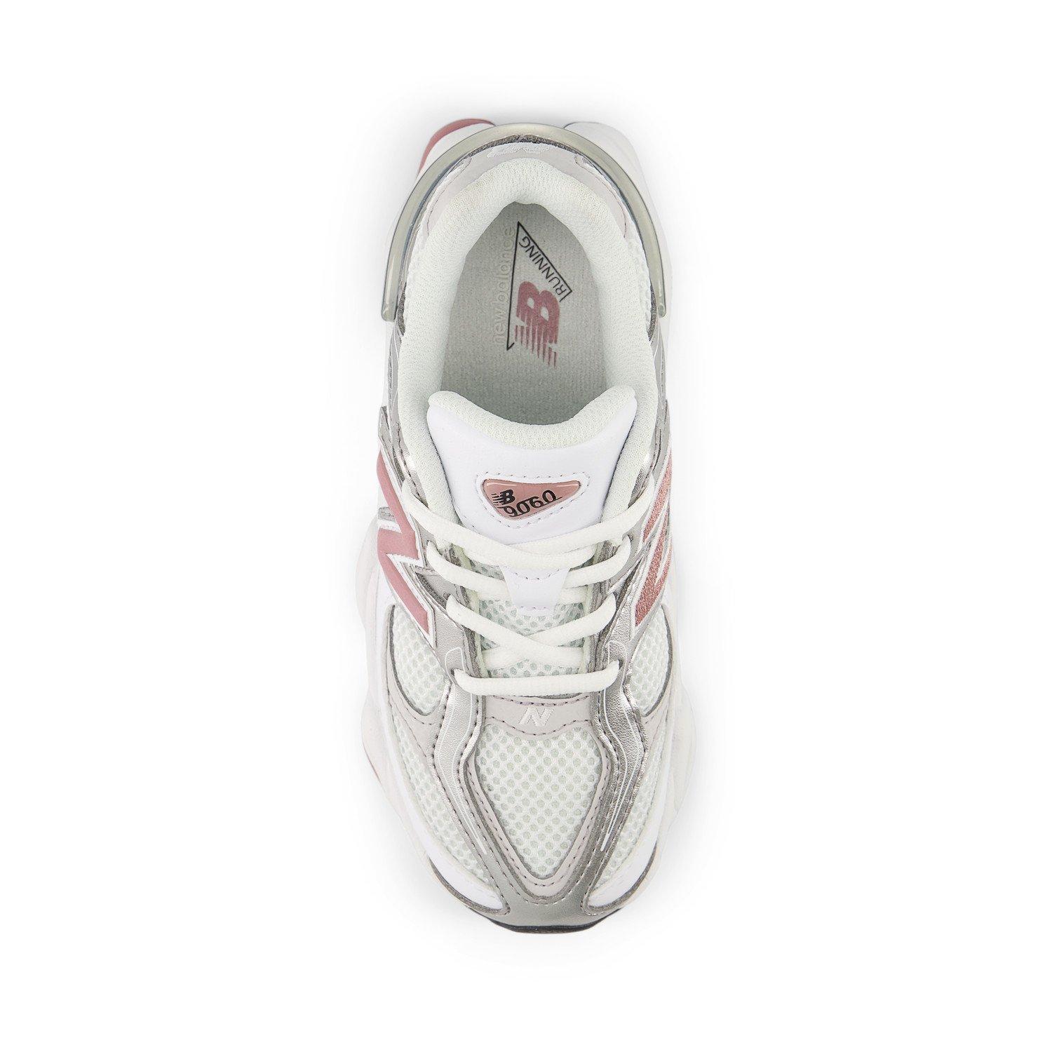 New Balance 9060 Preschool Girls' "Silver/Pink" Shoe