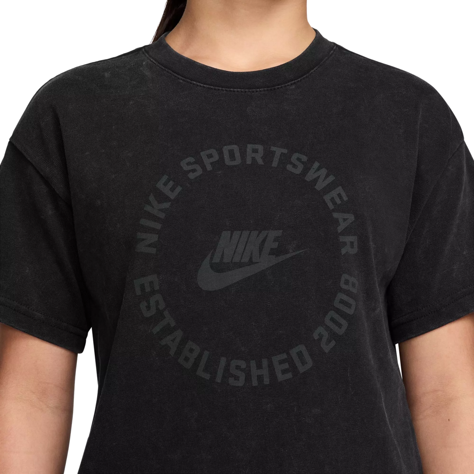 Nike Big Kids' Sportswear Tee-Black - BLACK