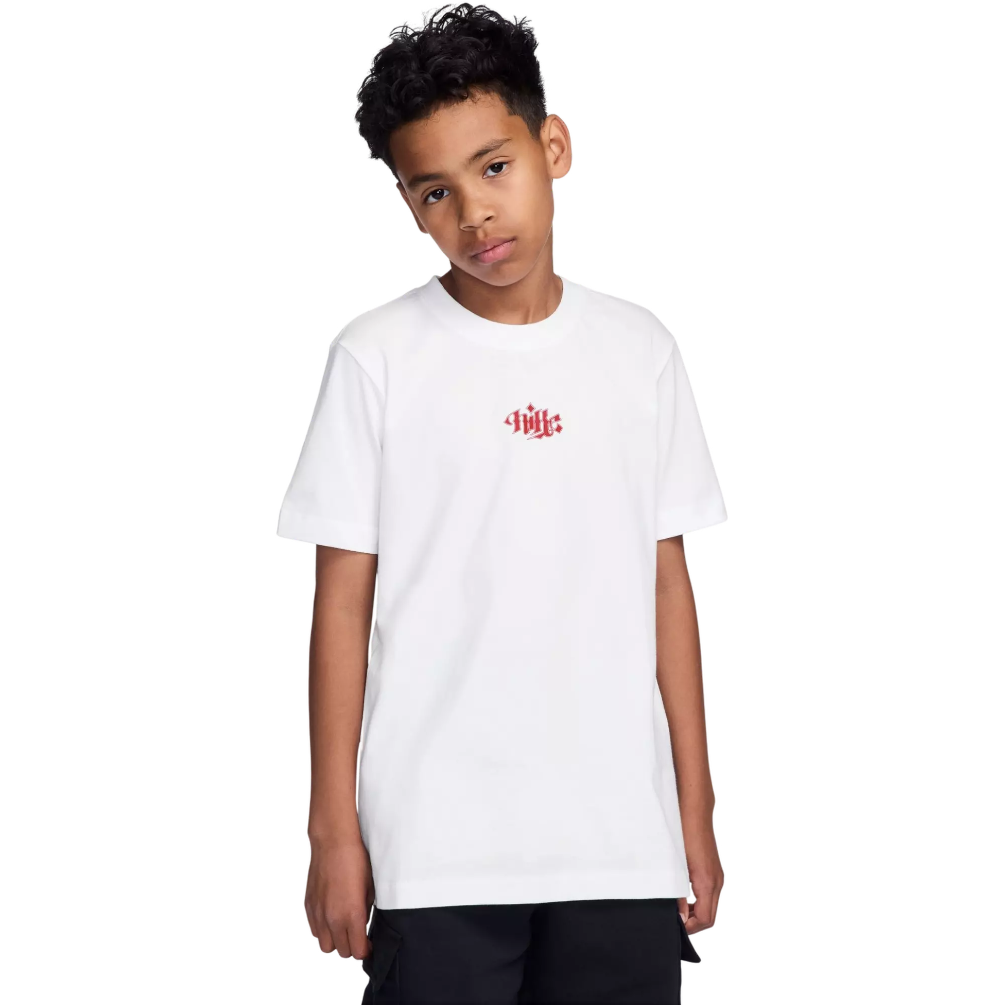 Nike Big Boys' Sportswear Valentine's Tee - WHITE/RED