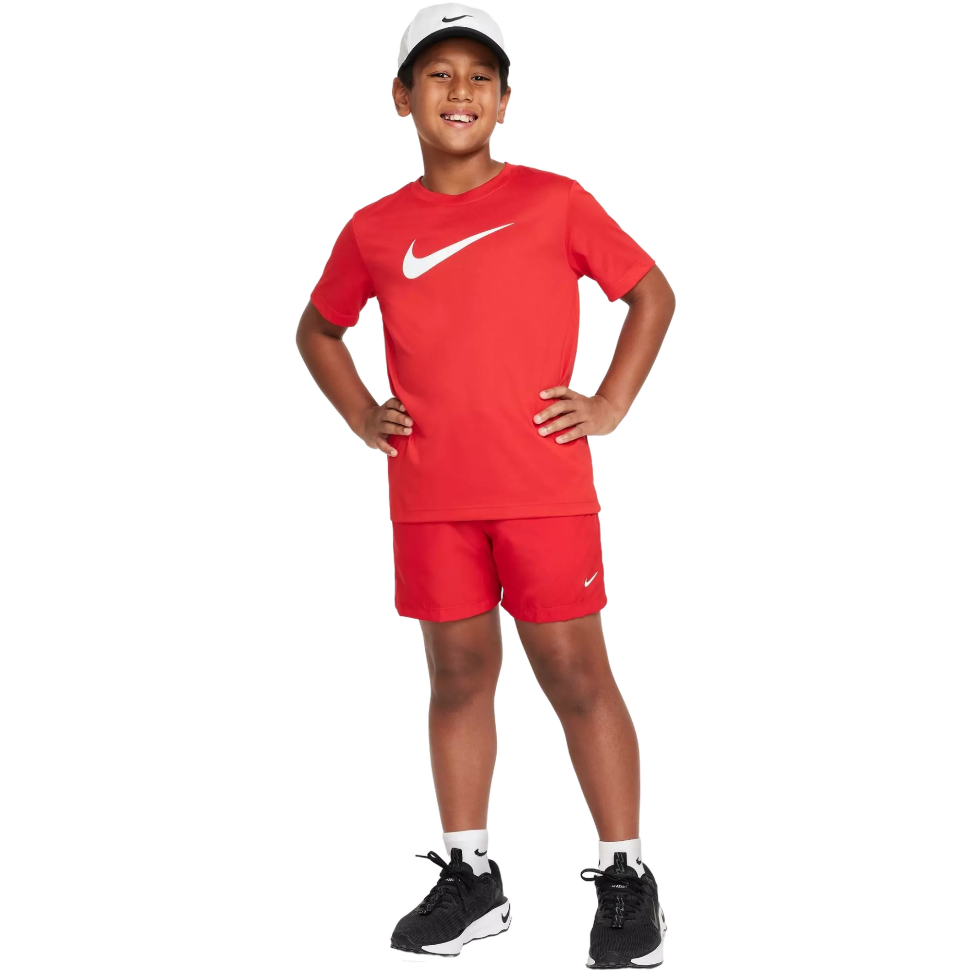 Nike Big Boys' Multi Dri-FIT 4" Woven Shorts - Red - RED