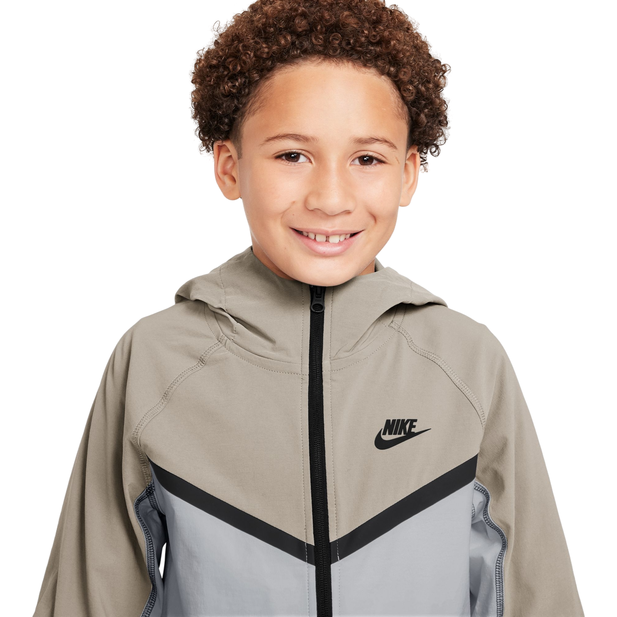 Nike Big Boys' Tech Woven Jacket - CREAM Thumbnail View 3