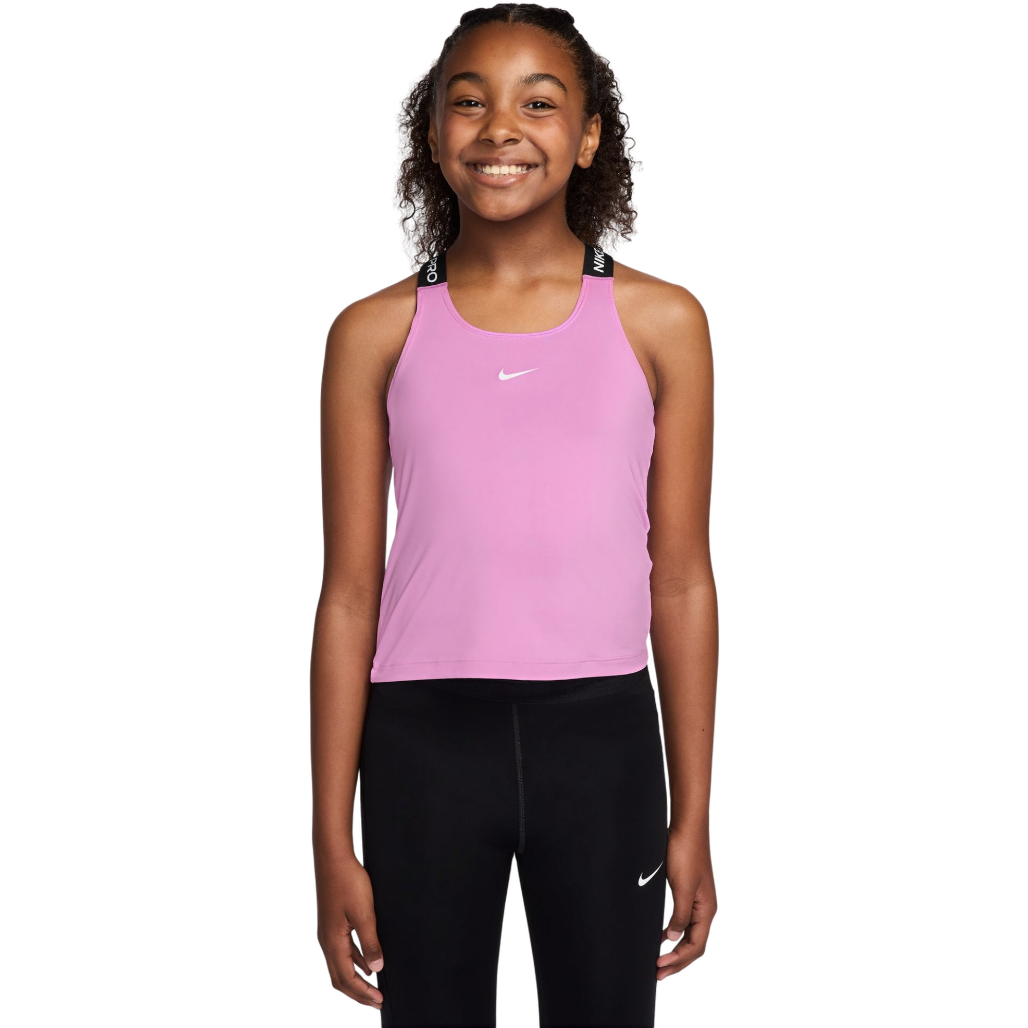 Nike Big Girls' Pro Dri-FIT Tank Top - MAGENTA Thumbnail View 1