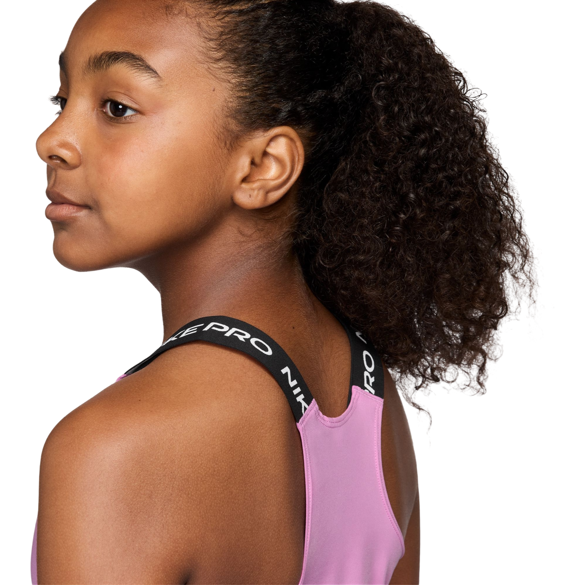 Nike Big Girls' Pro Dri-FIT Tank Top - MAGENTA Thumbnail View 3