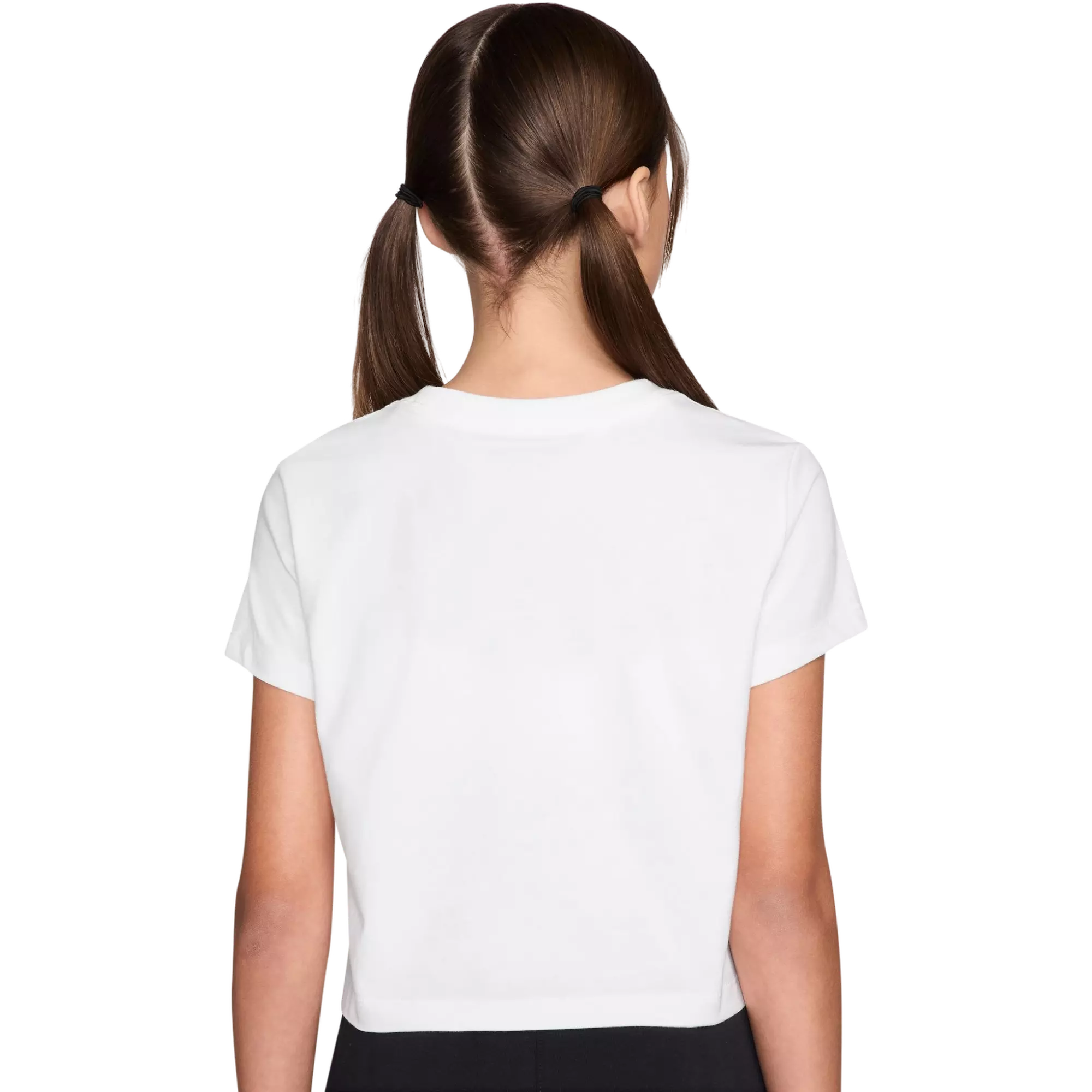 Nike Big Girls' Sportswear Valentine's Cropped Tee - WHITE/PINK