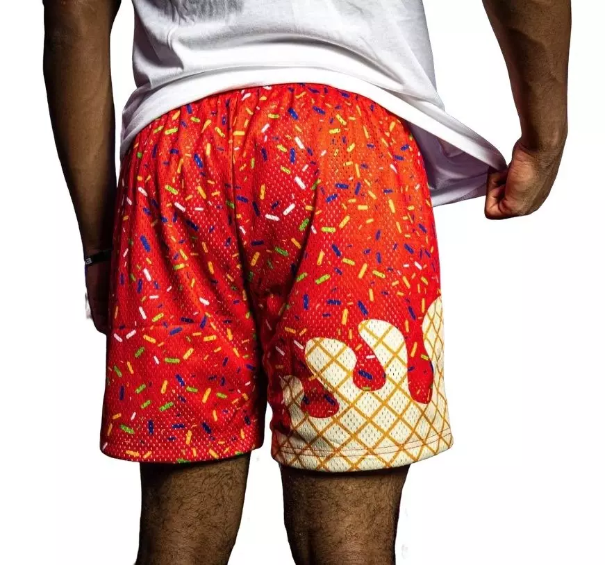 Baseball Lifestyle 101 Big Boys' Cherry Ice Cream Shorts - BLUE