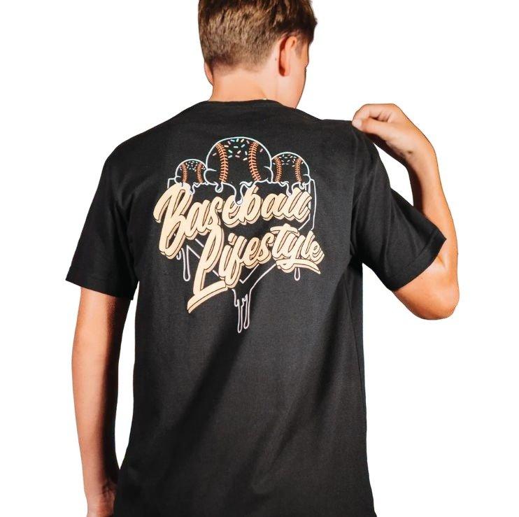Baseball Lifestyle 101 Black Ice Cream Big Boys' Midnight Sundae Tee
