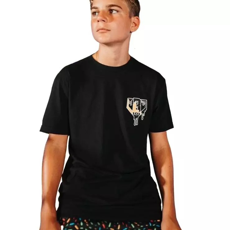 Baseball Lifestyle 101 Big Boys' Black Ice Cream Tee - Midnight Sundae - BLACK/MULTI