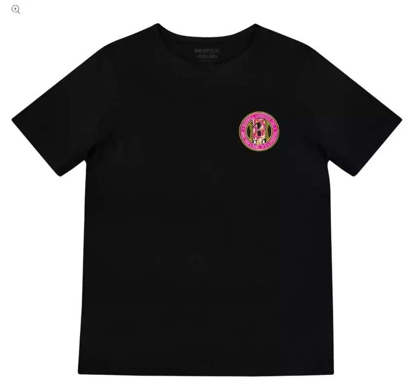 Baseball Lifestyle 101 Big Boys' Banana Tee - BLACK/PINK