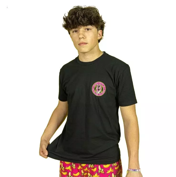 Baseball Lifestyle 101 Big Boys' Banana Tee - Black/Pink - BLACK/PINK