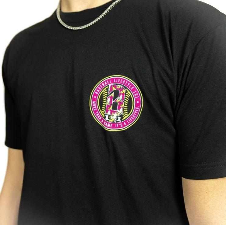 Baseball Lifestyle 101 Banana Big Boys' Black/Pink Tee