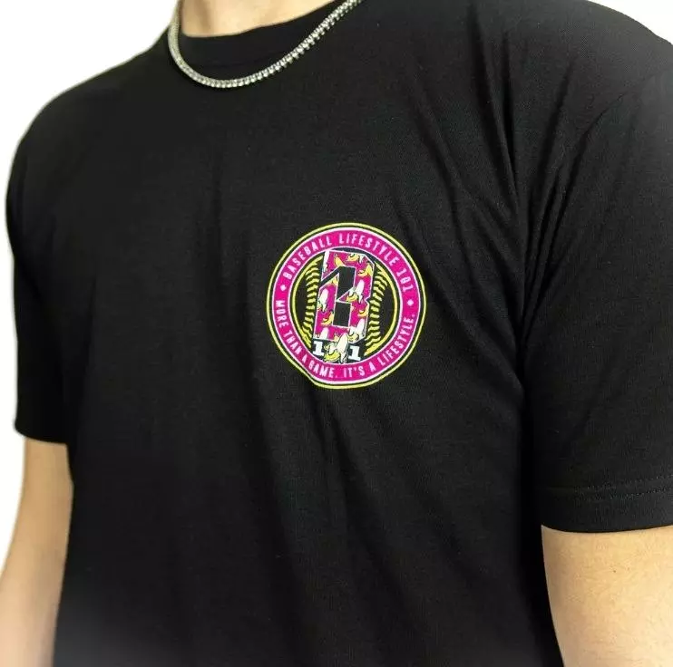 Baseball Lifestyle 101 Big Boys' Banana Tee - BLACK/PINK