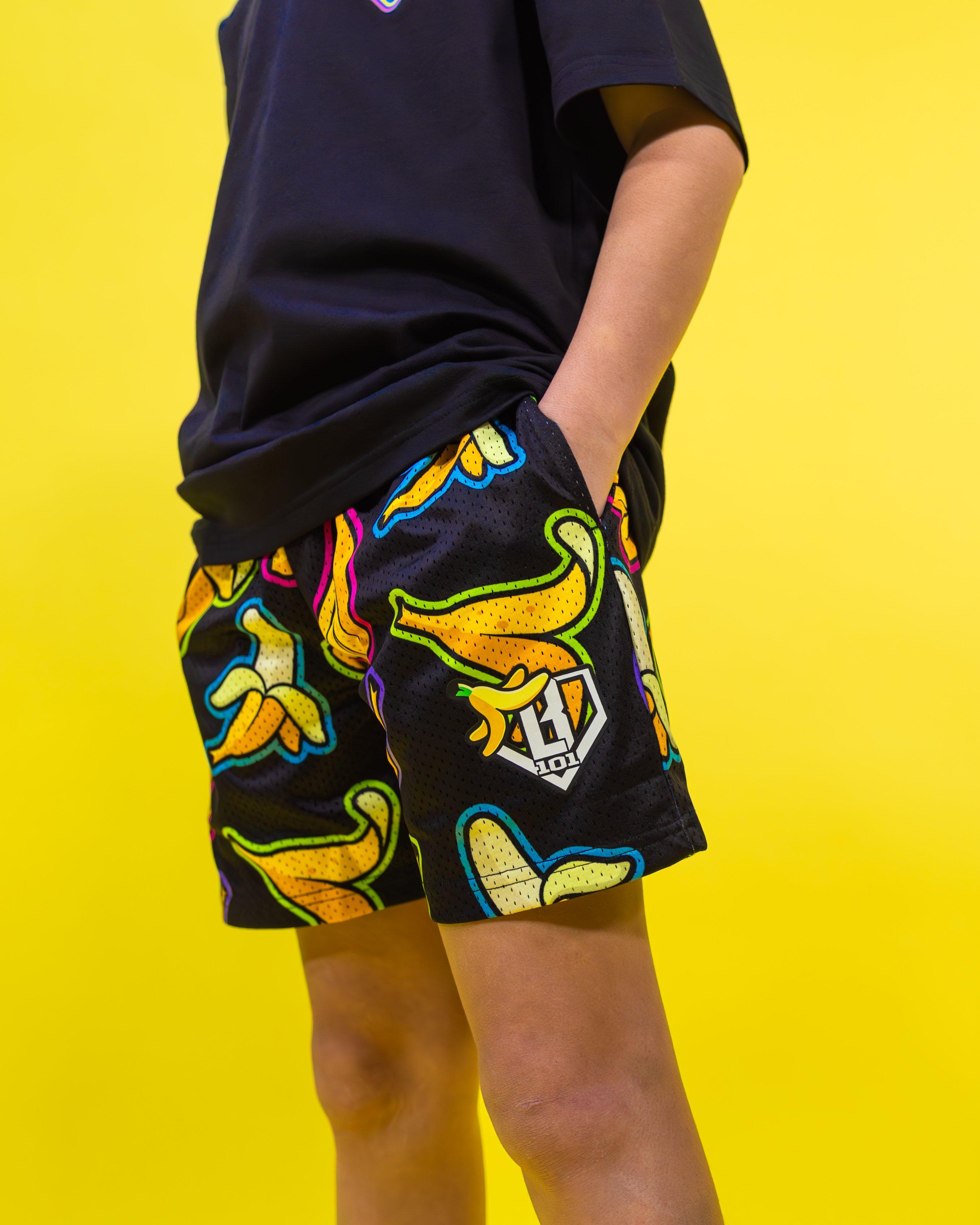 Baseball Lifestyle 101 Banana Big Boys' Black/Multi Shorts