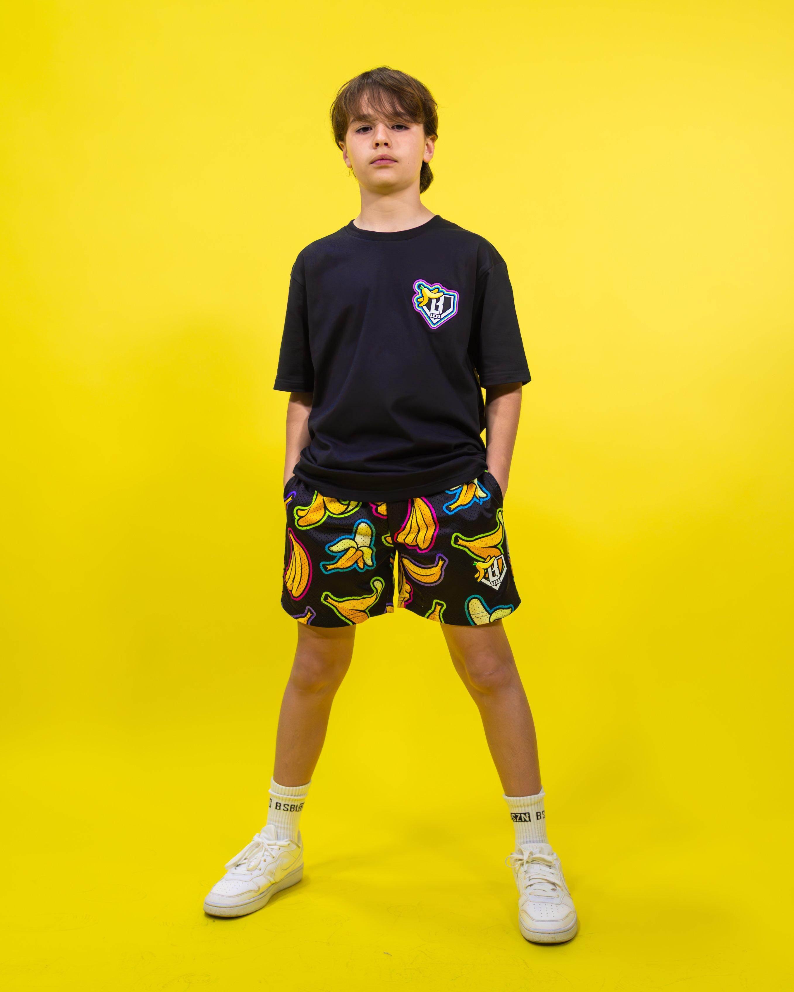 Baseball Lifestyle 101 Banana Big Boys' Black/Multi Shorts