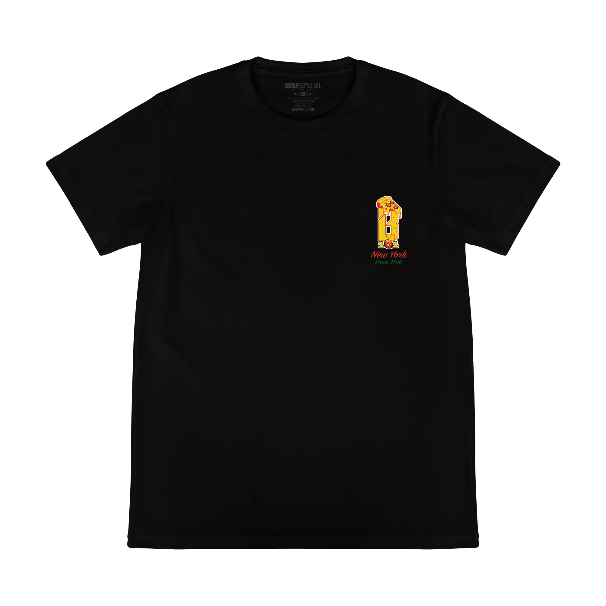 Baseball Lifestyle 101 Big Boys' Pizza Guy Tee - BLACK