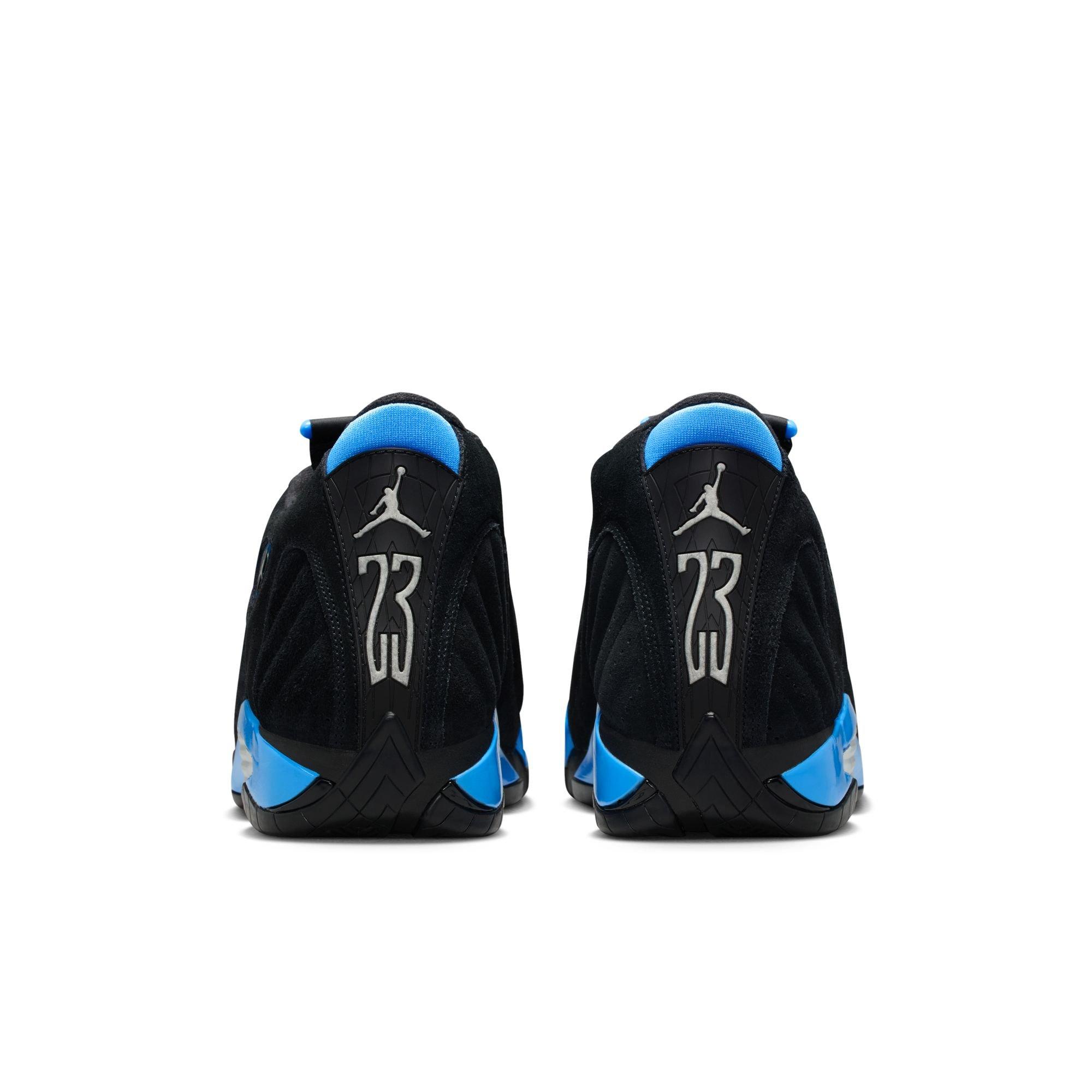 Jordan 14 Retro "University Blue" Men's Shoe - BLACK/WHITE/UNIVERSITY BLUE Thumbnail View 9