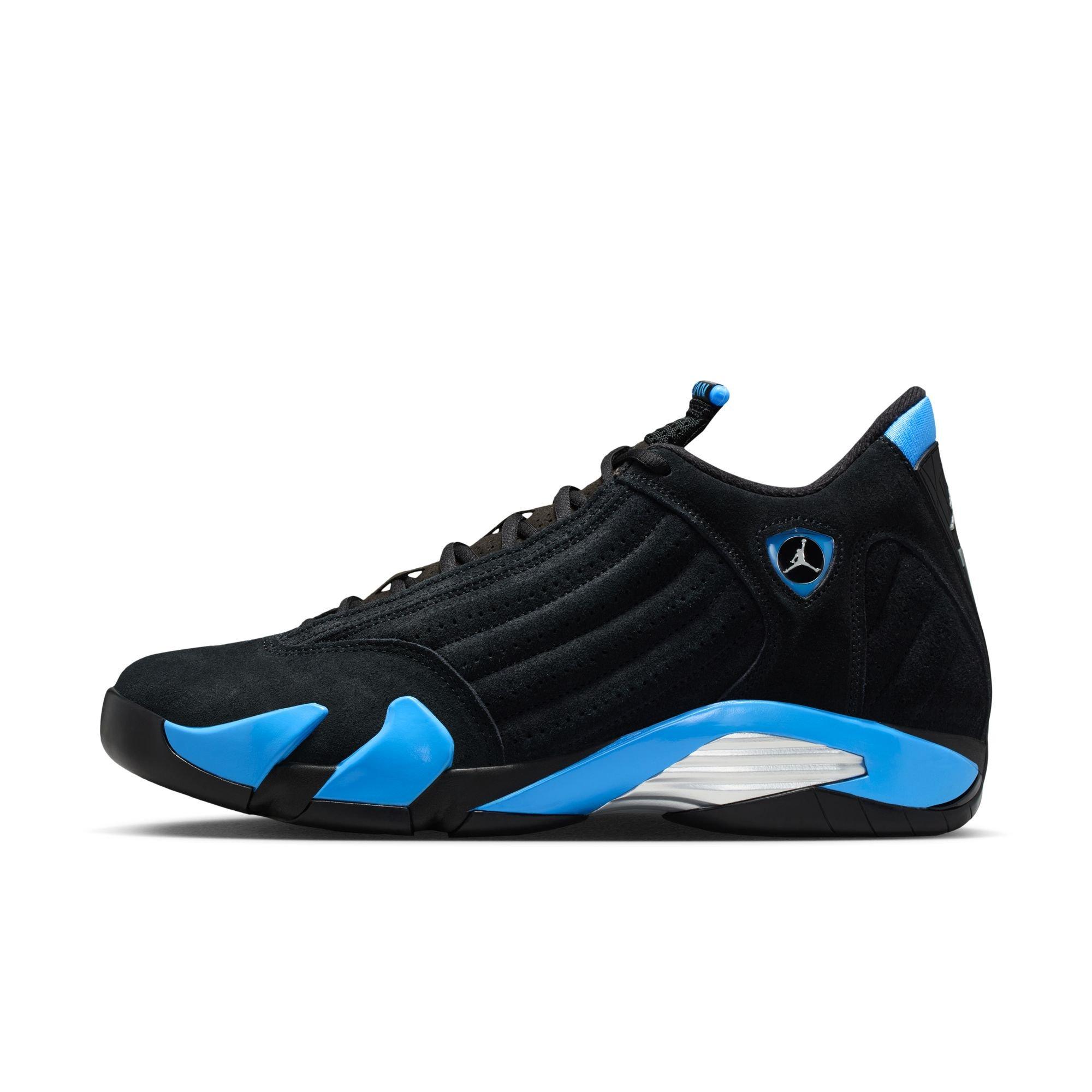 Jordan 14 Retro "University Blue" Men's Shoe - BLACK/WHITE/UNIVERSITY BLUE Thumbnail View 7