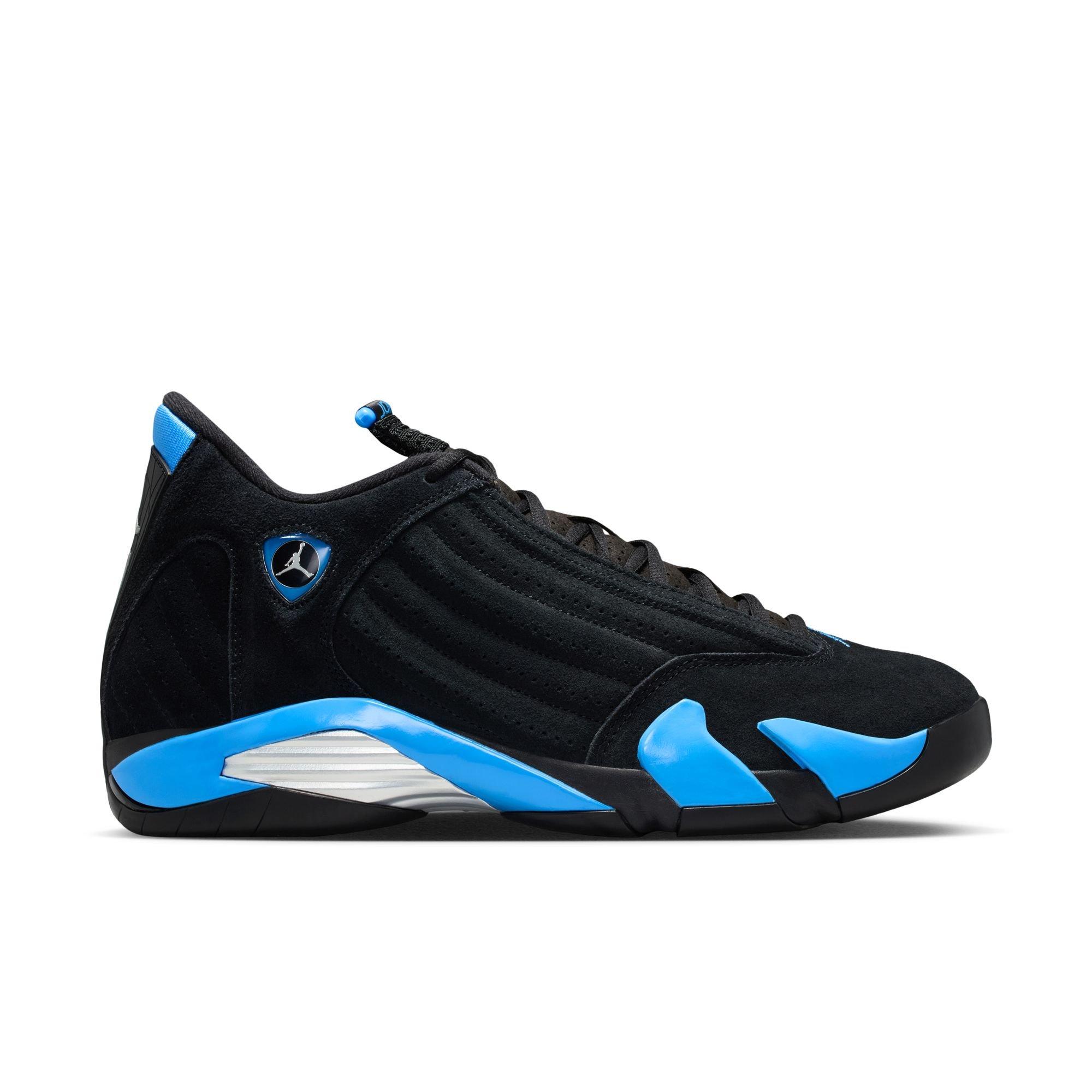 Jordan 14 Retro "University Blue" Men's Shoe - BLACK/WHITE/UNIVERSITY BLUE Thumbnail View 2