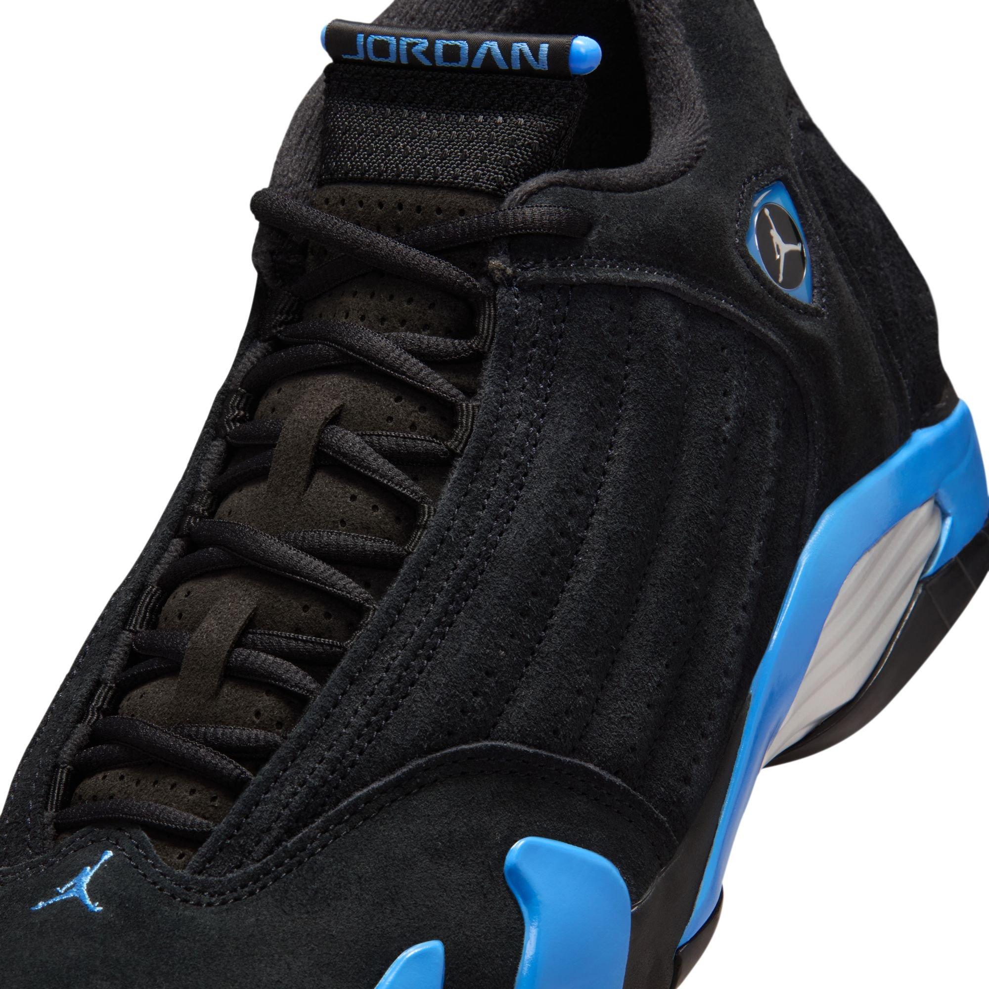 Jordan 14 Retro "University Blue" Men's Shoe - BLACK/WHITE/UNIVERSITY BLUE Thumbnail View 5