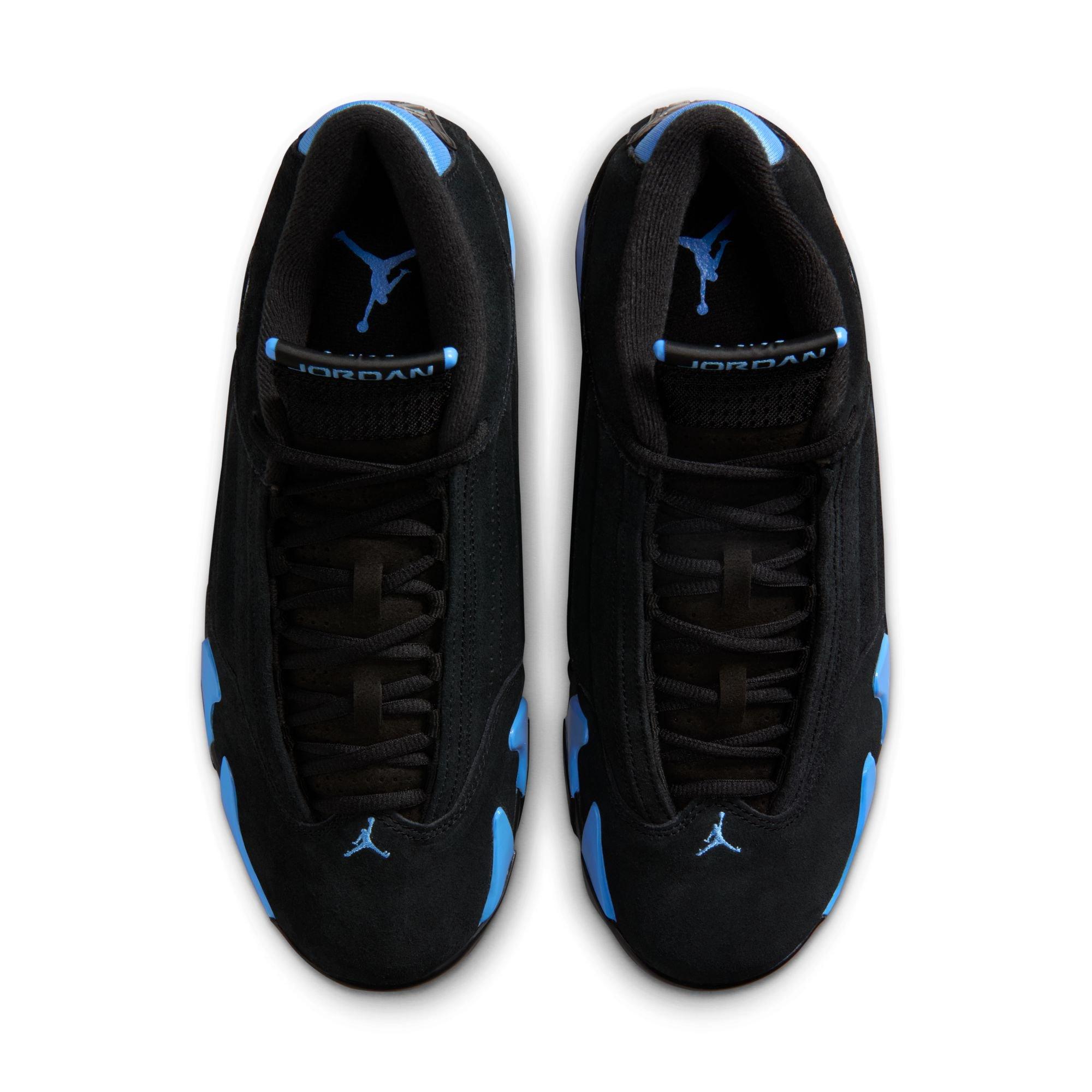 Jordan 14 Retro "University Blue" Men's Shoe - BLACK/WHITE/UNIVERSITY BLUE Thumbnail View 10