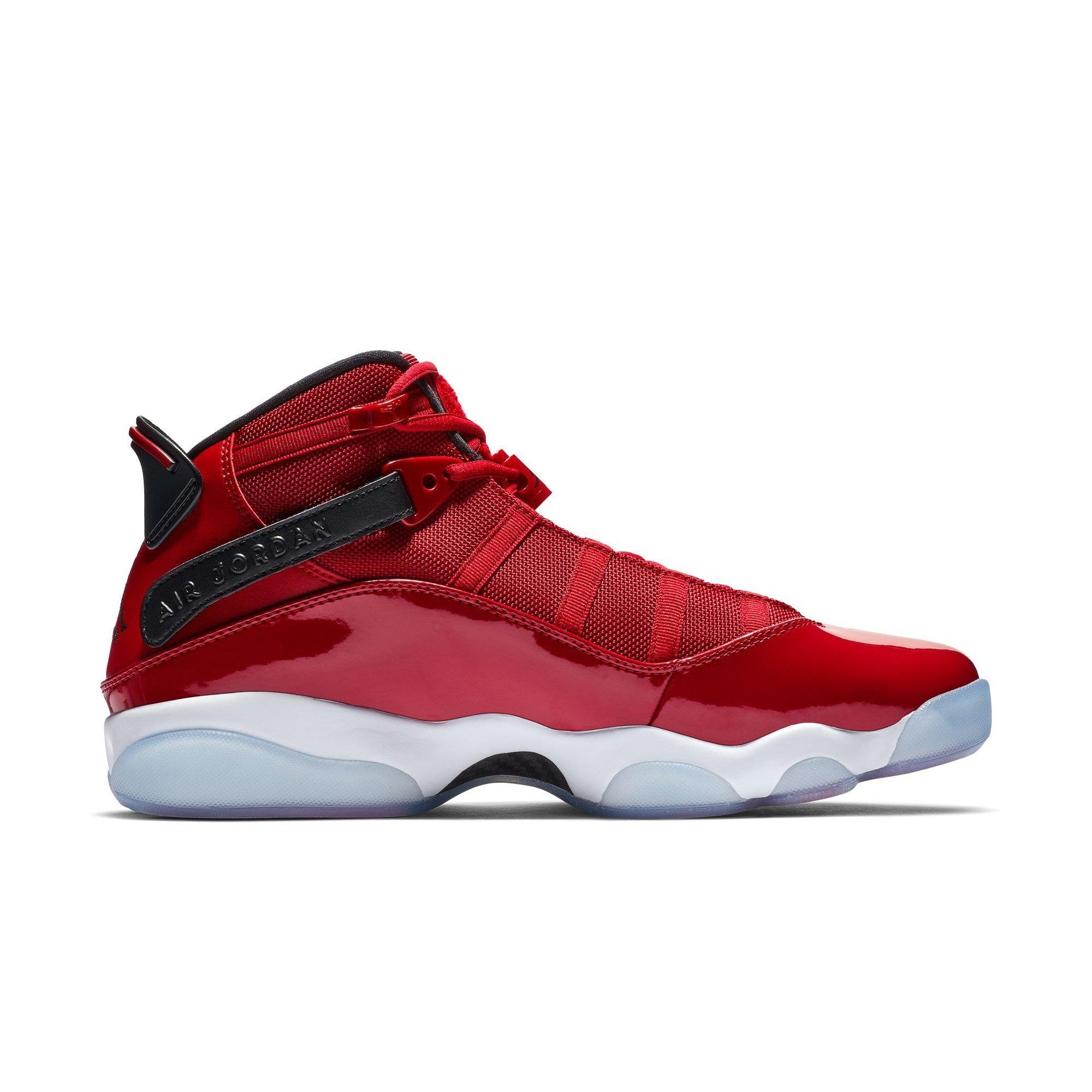 Nike Air Jordan 6 Rings Men\'s Size 9 Black/Gym Red/White, No Red‎ Clip On 1 Lace Jordan - Men - 6 Rings - Black/Gym Red – Nohble main image 2