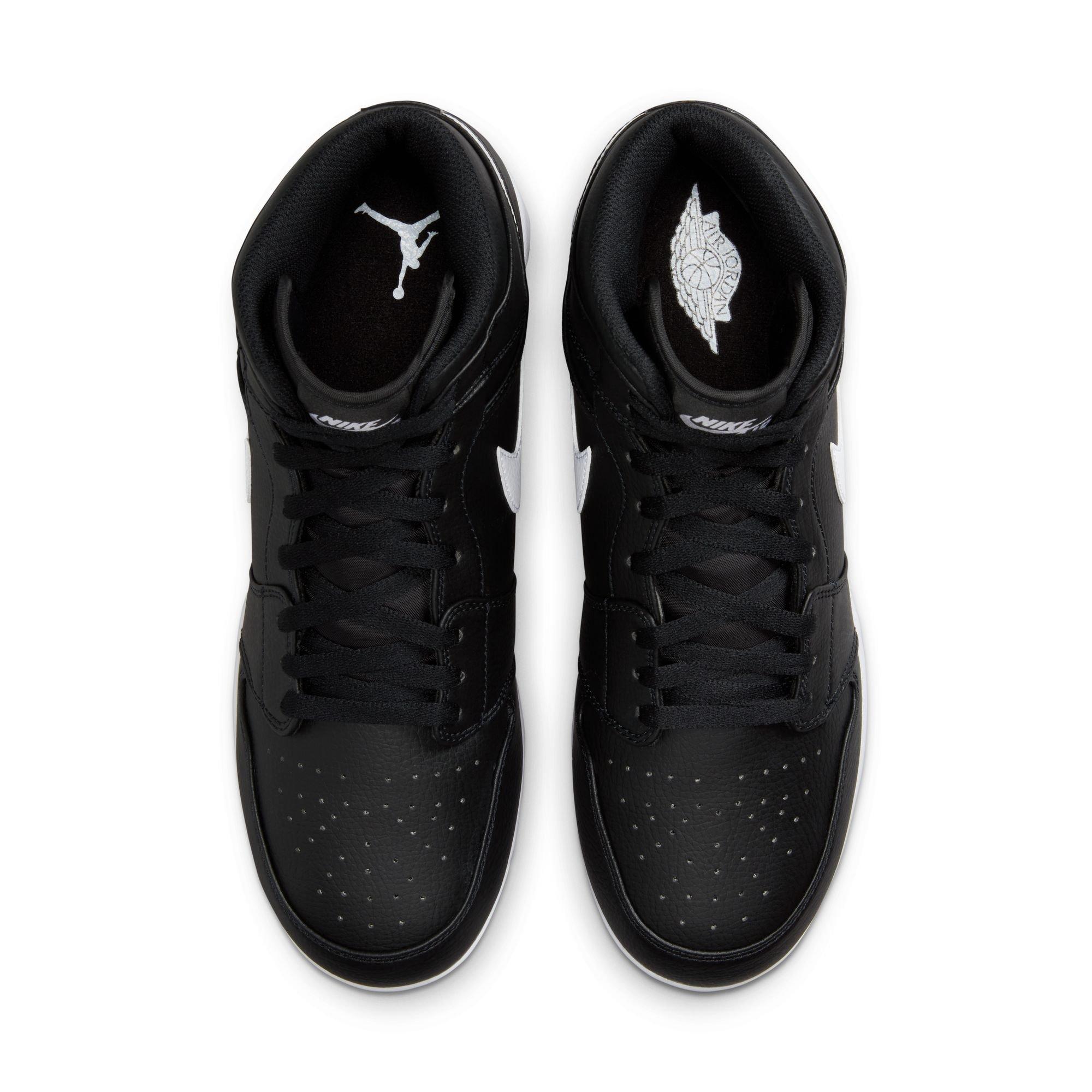 Jordan 1 Retro "Black/White" Men's Baseball Cleat - BLACK/WHITE Thumbnail View 7