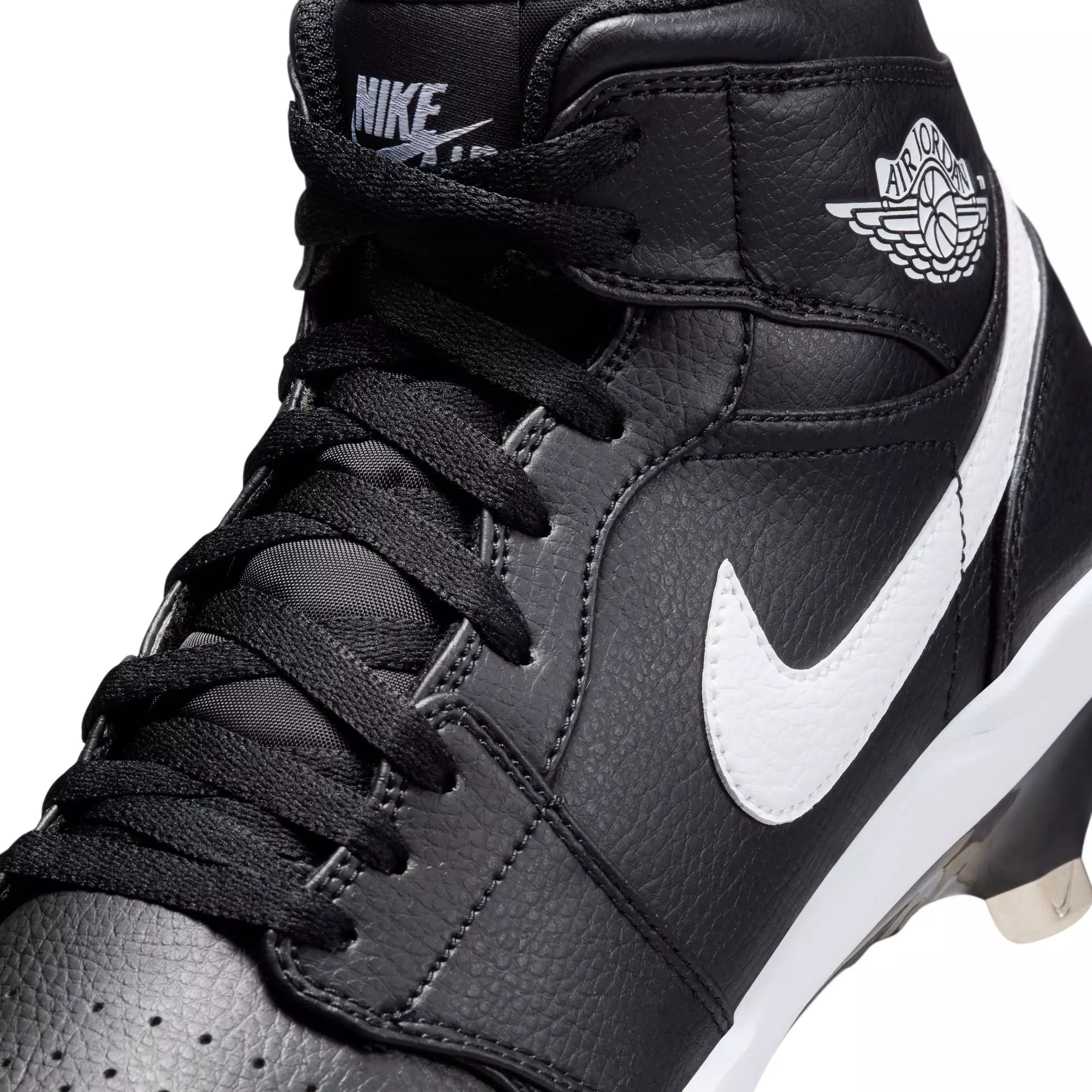 Jordan 1 Retro "Black/White" Men's Baseball Cleat - BLACK/WHITE