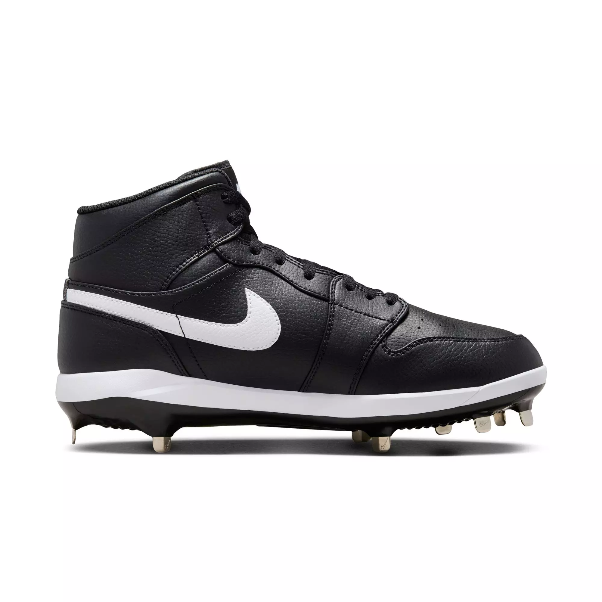 Jordan 1 Retro "Black/White" Men's Baseball Cleat - BLACK/WHITE