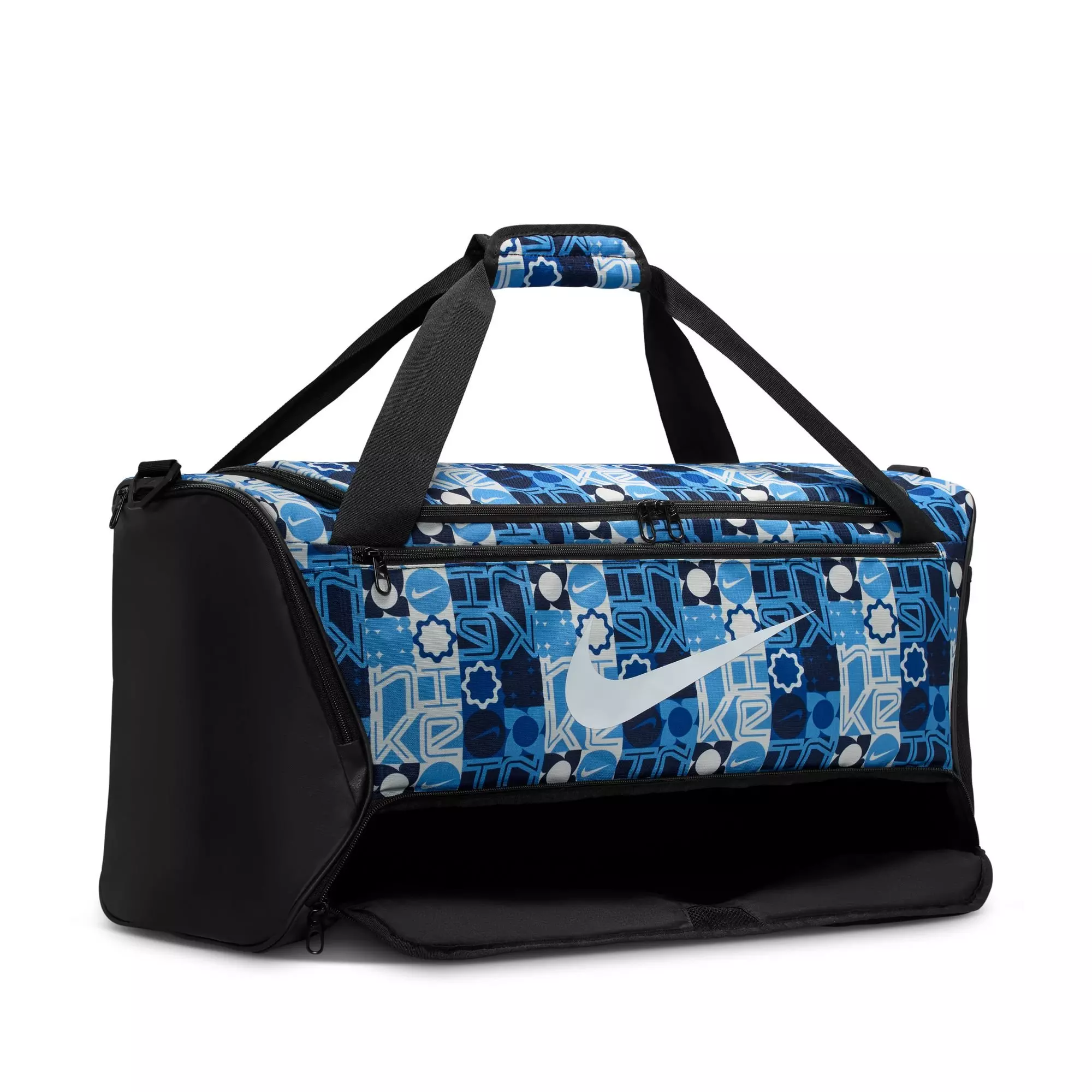 Nike Brasilia 9.5 Training Medium Duffel Bag - Black/Blue - BLACK/BLUE