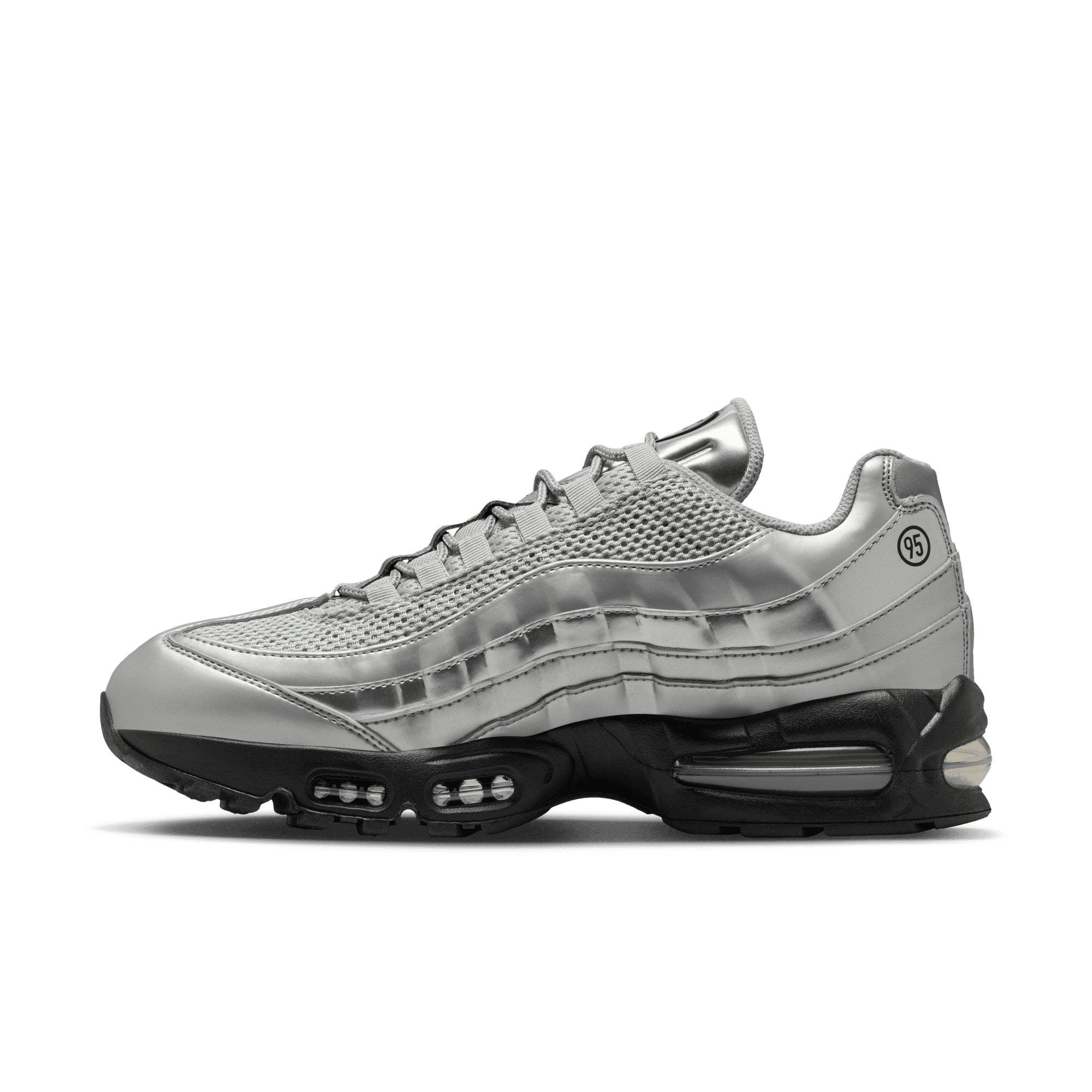 Nike Air Max 95 "Metallic Silver/Black" Men's Shoe - SILVER Thumbnail View 4