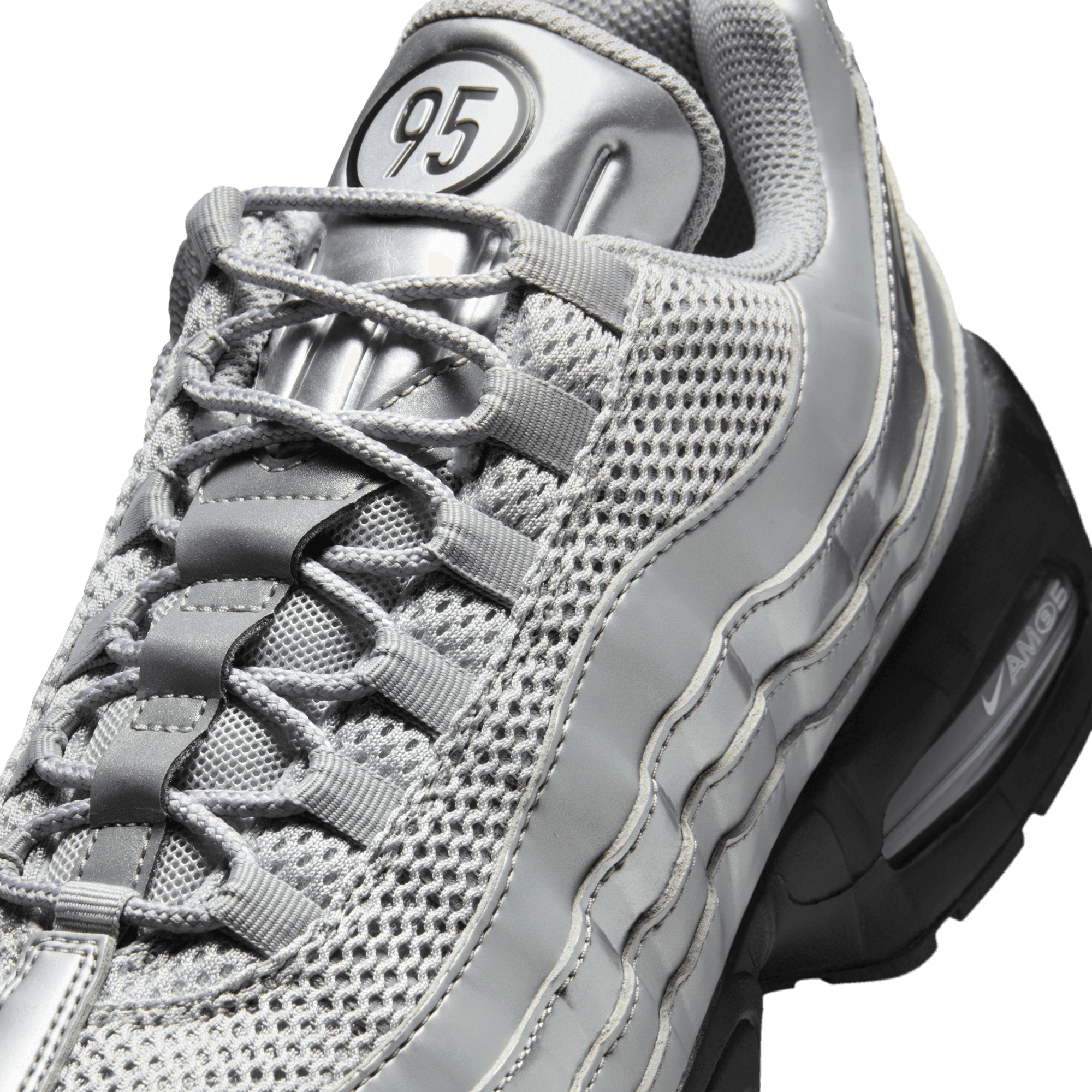 Nike Air Max 95 "Metallic Silver/Black" Men's Shoe - SILVER Thumbnail View 9