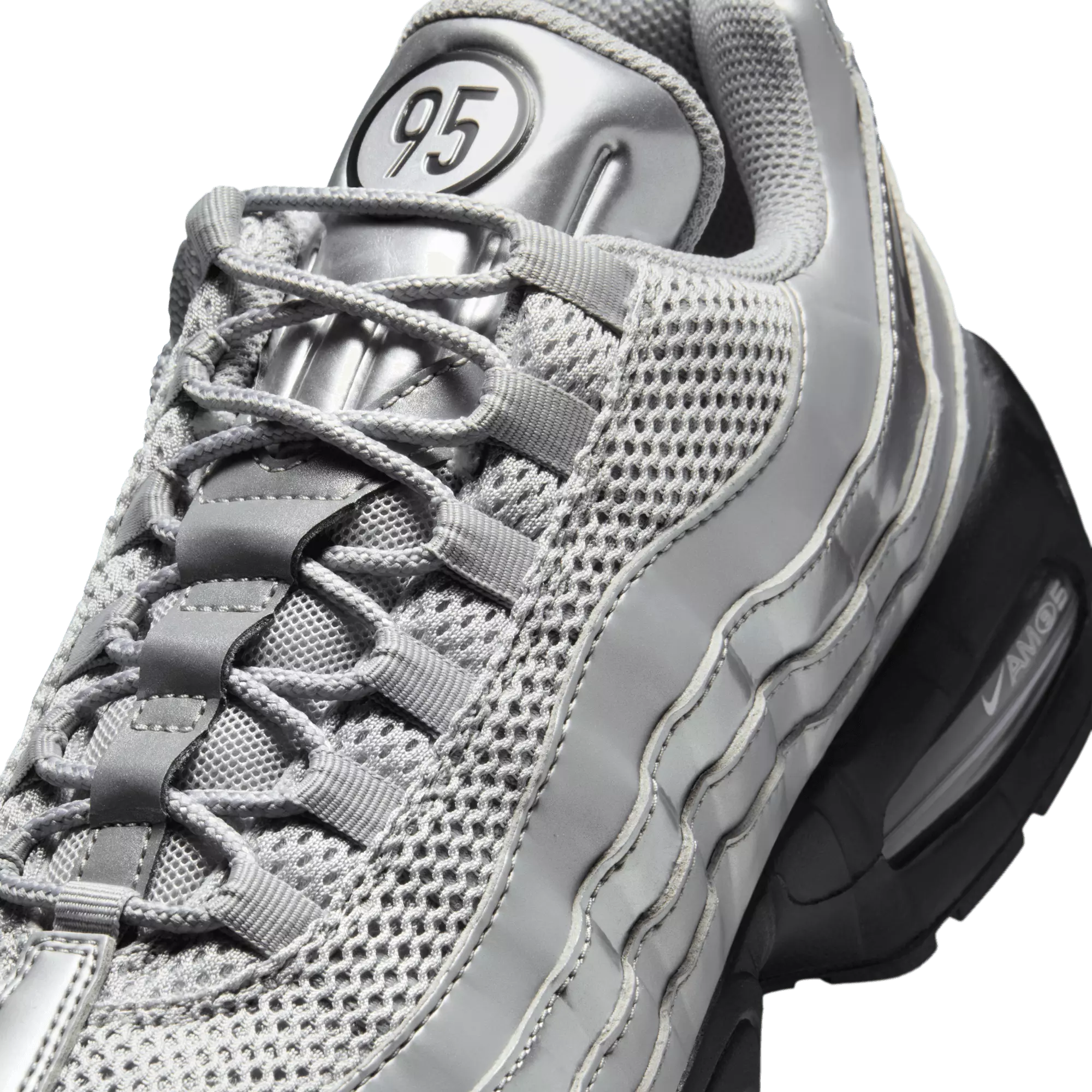 Nike Air Max 95 "Metallic Silver/Black" Men's Shoe - SILVER