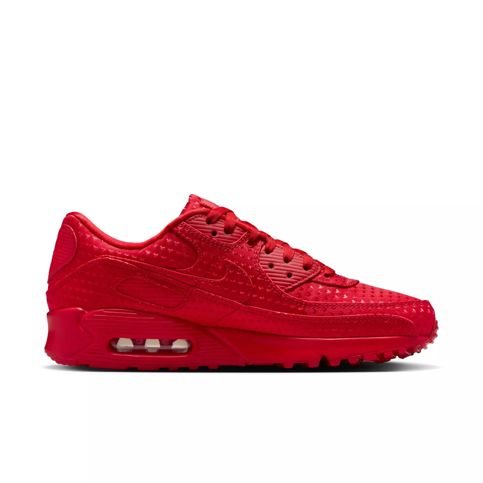 Nike Air Max 90 Premium "Valentine&rsquo;s Day" Men's Shoe - UNIVERSITY RED/BLACK
