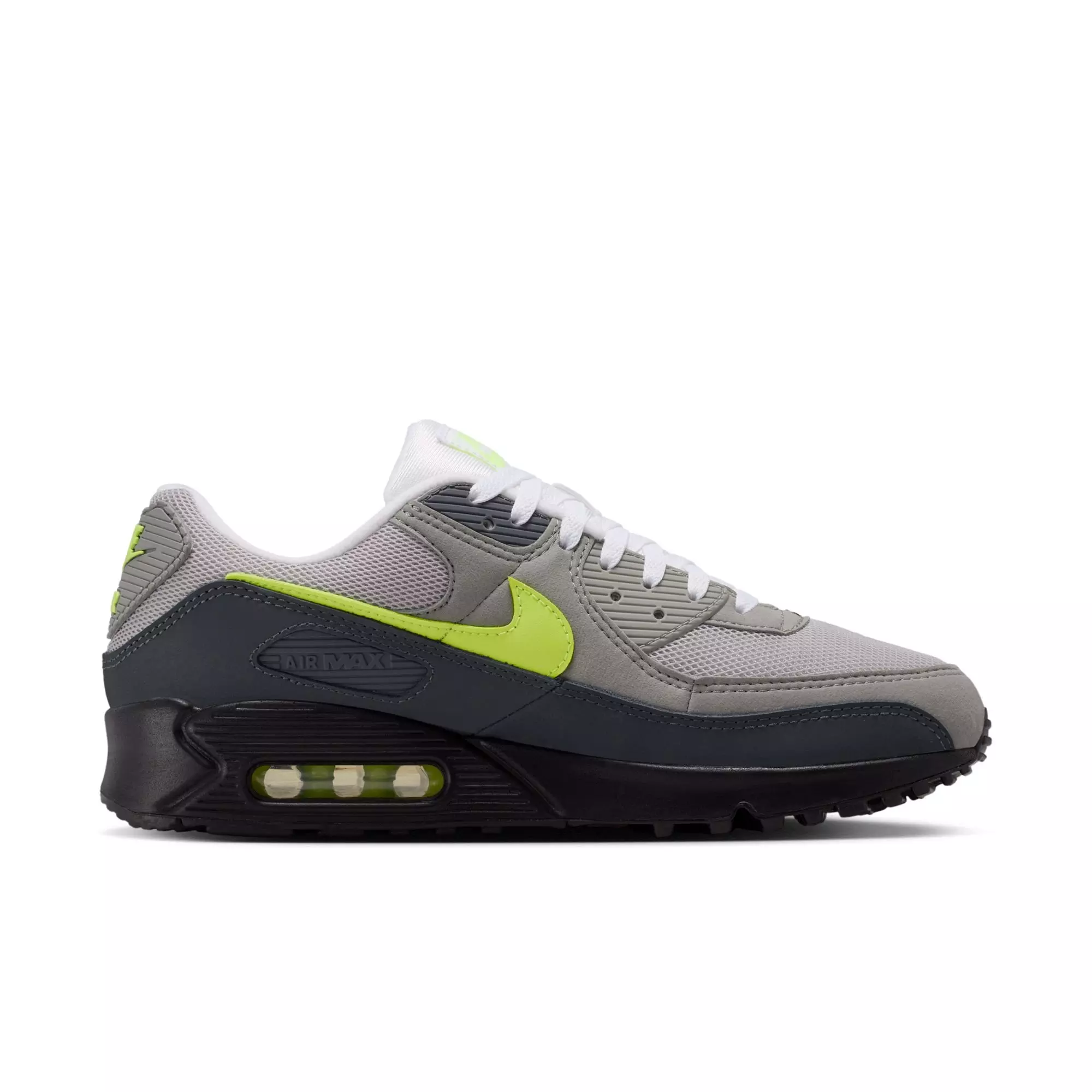 Nike Air Max 90 "Neon Yellow" Men's Shoe - BLACK/NEON YELLOW/ANTHRACITE/LIGHT CHARCOAL/PEARL GREY/WHITE