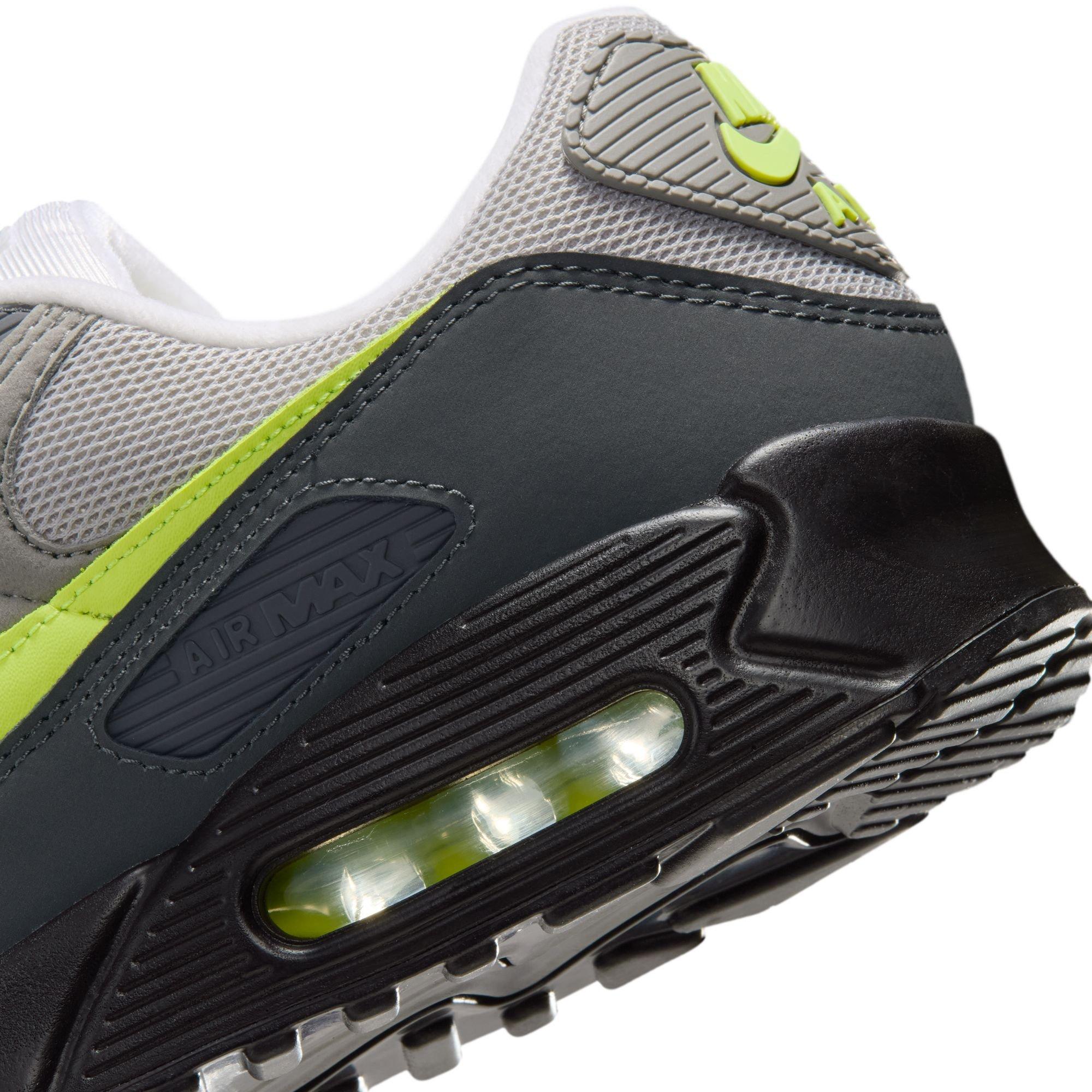 Nike Men\'s Grey and Neon Yellow Air Max 90 Athletic Sneakers Nike Air Max 90 SP  main image 4