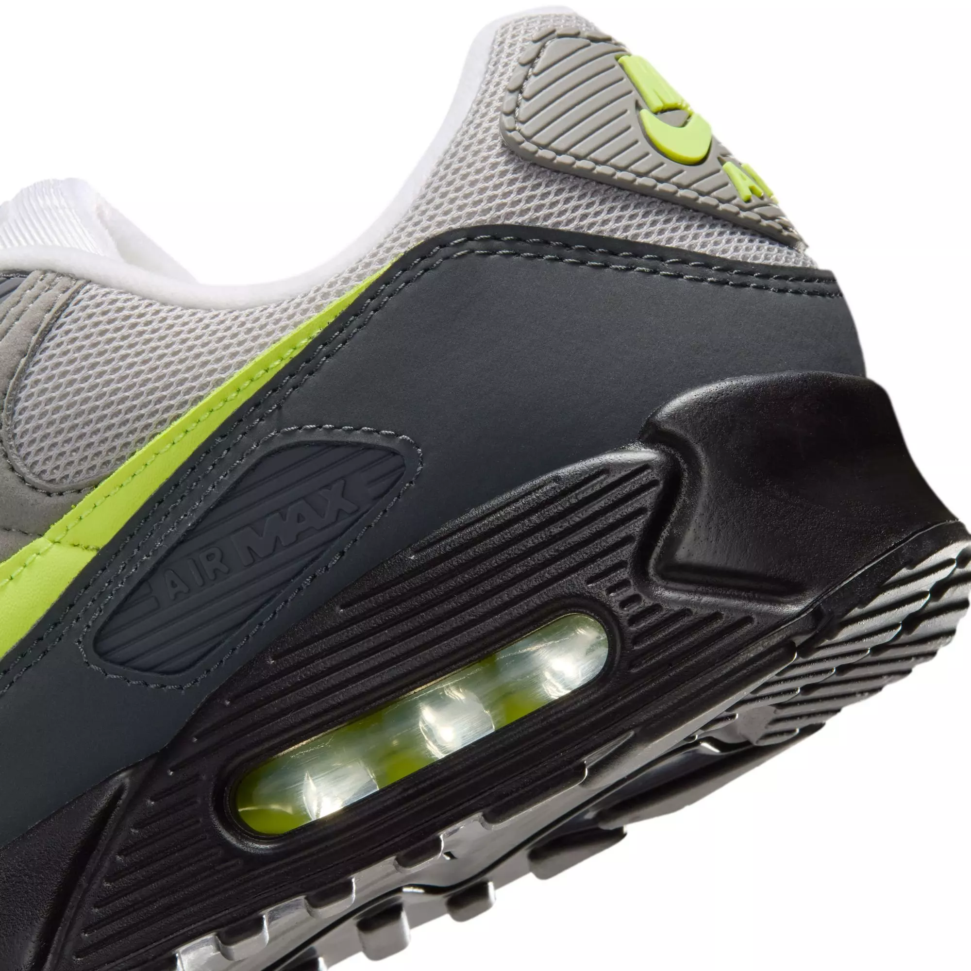 Nike Air Max 90 "Neon Yellow" Men's Shoe - BLACK/NEON YELLOW/ANTHRACITE/LIGHT CHARCOAL/PEARL GREY/WHITE