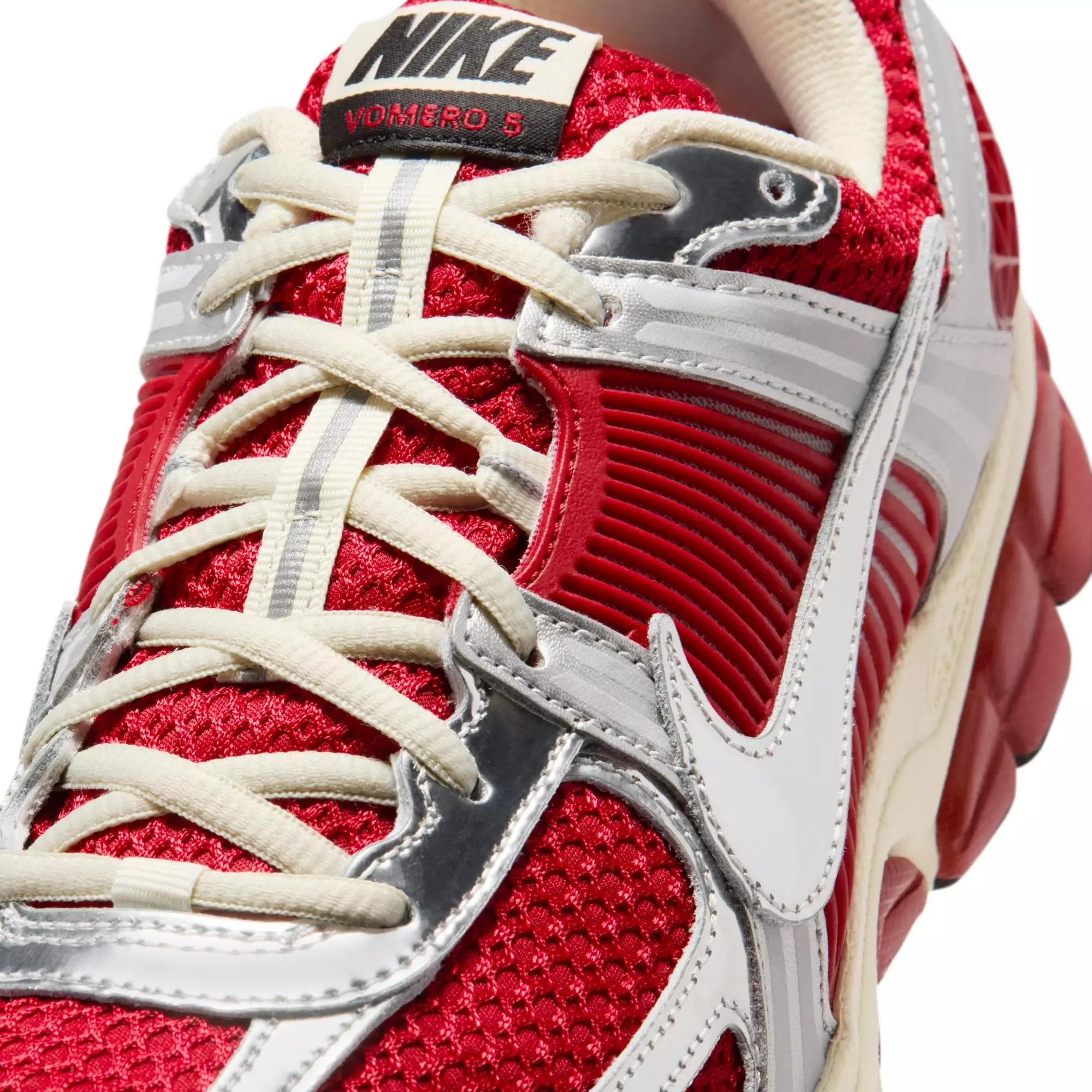 Nike Zoom Vomero 5 "Gym Red/Chrome/Metallic Silver" Men's Shoe - RED/SILVER